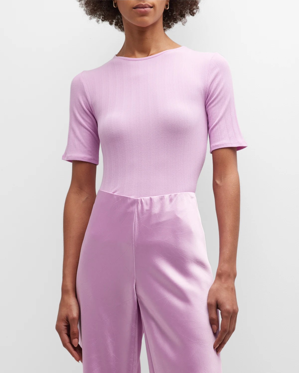 Vince ElbowSleeve Crewneck TShirt Neiman Marcus