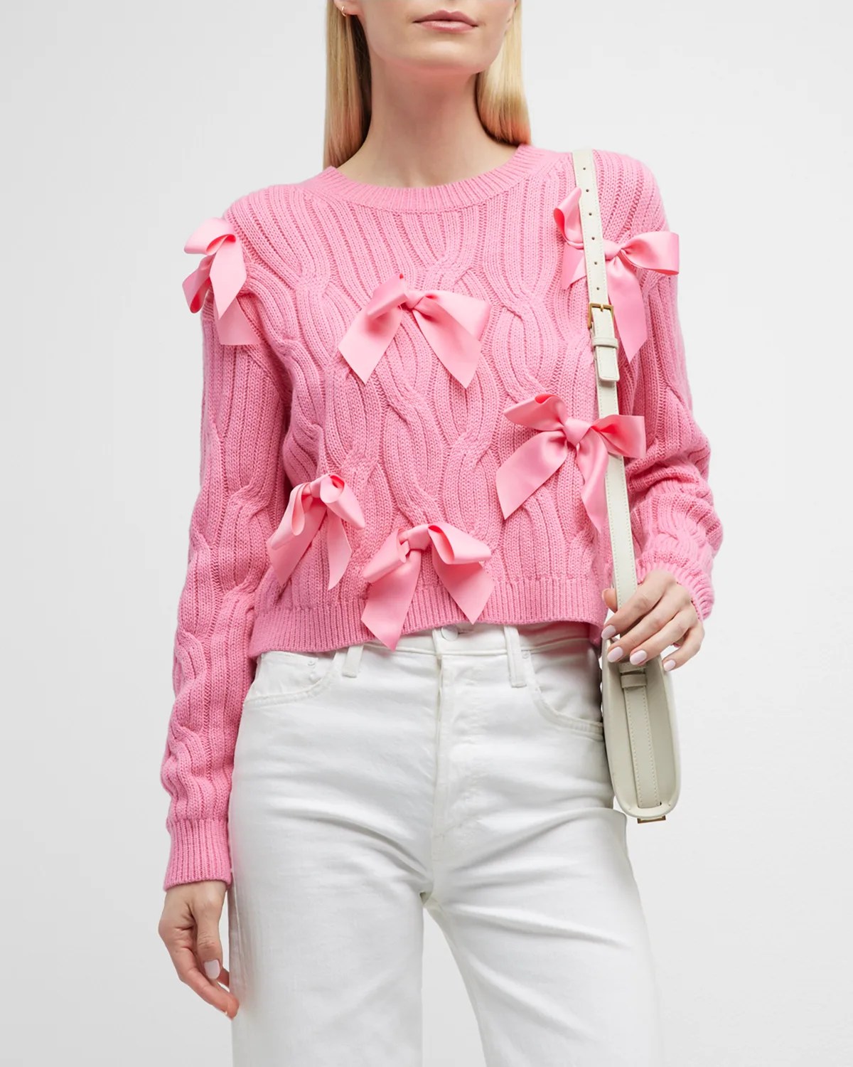 Rails Amy Cropped CableKnit Sweater Neiman Marcus