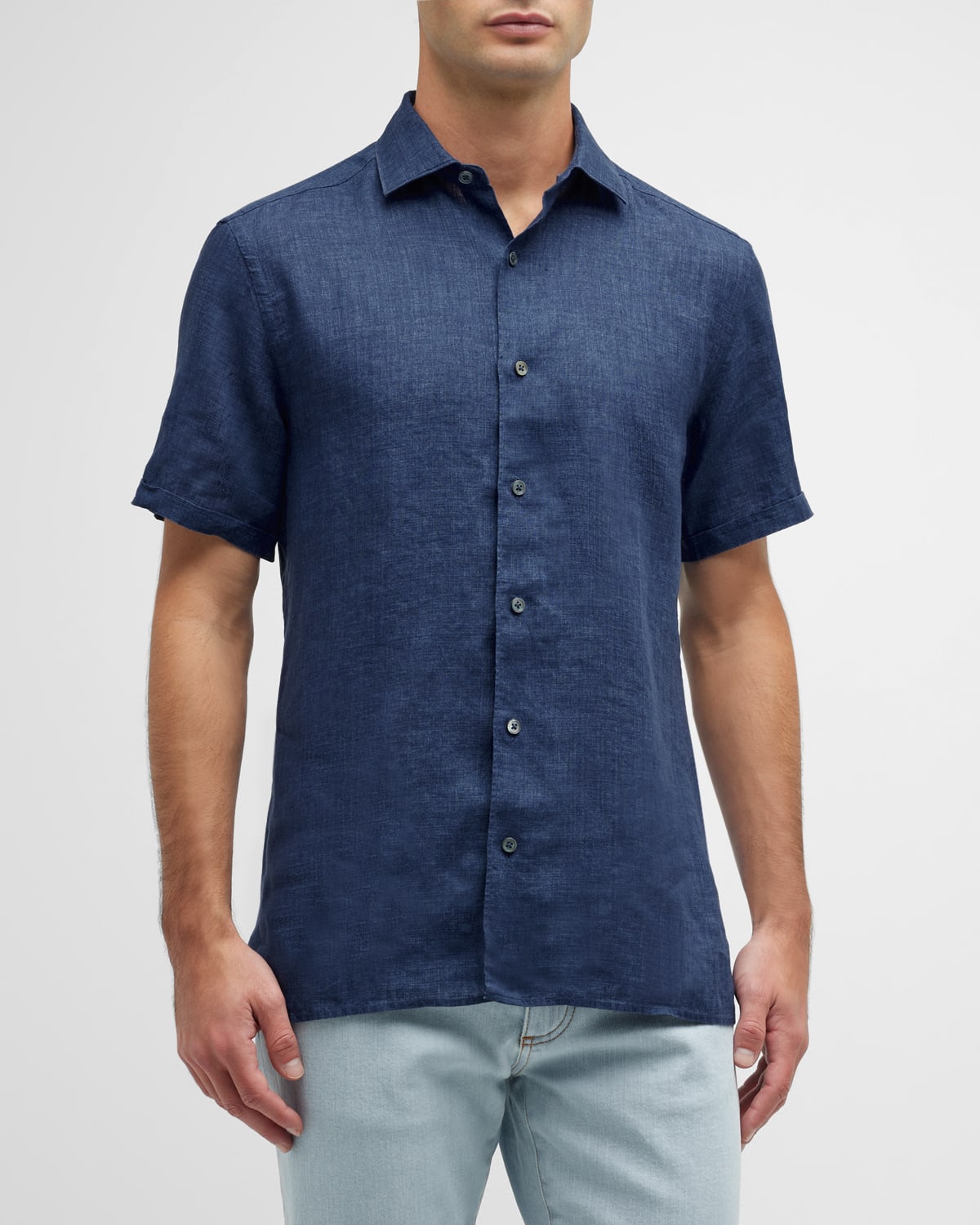ZEGNA Men's Short Sleeve Shirt Neiman Marcus