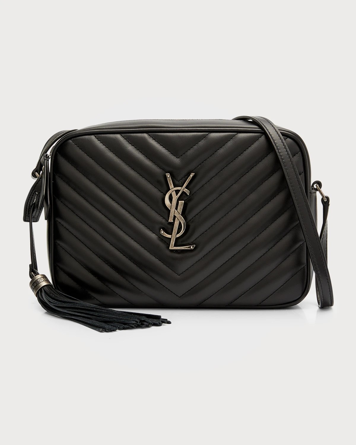 Saint Laurent Lou Medium YSL Quilted Camera Crossbody Bag with Pocket