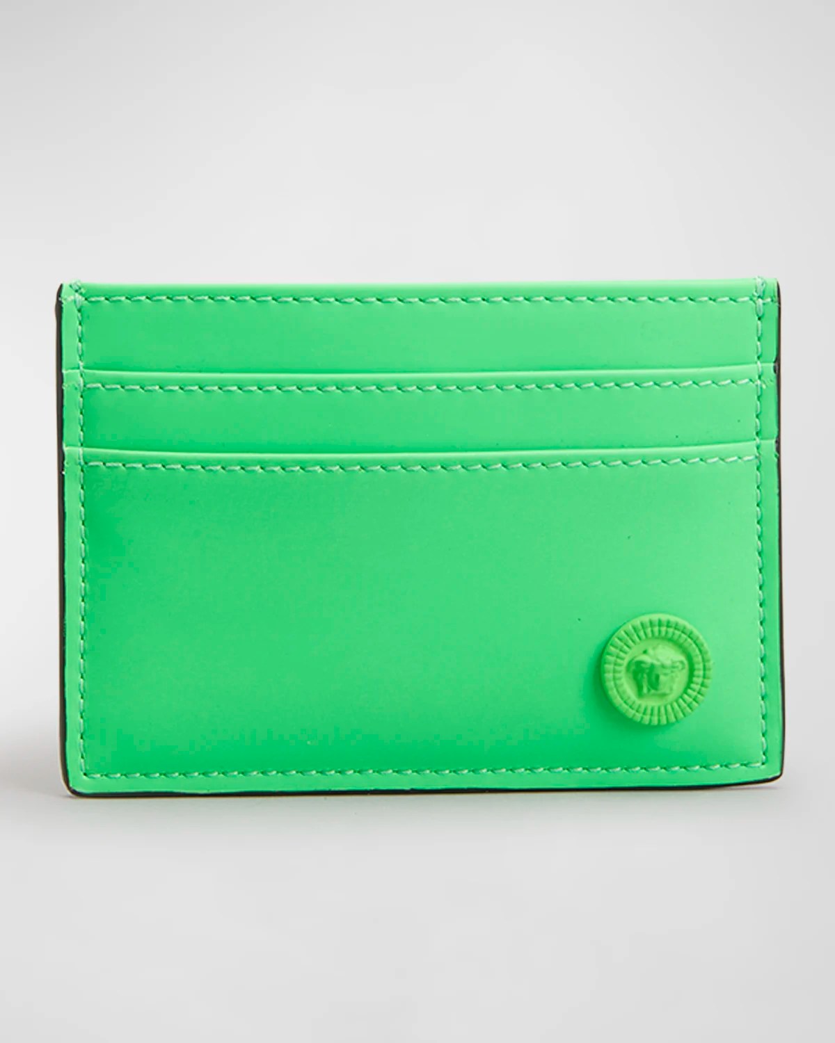 Alexander McQueen Men's Studded Leather Card Holder Neiman Marcus