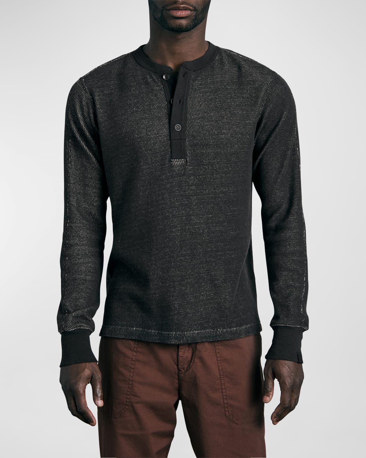 Vince Men's Striped Henley Shirt Neiman Marcus