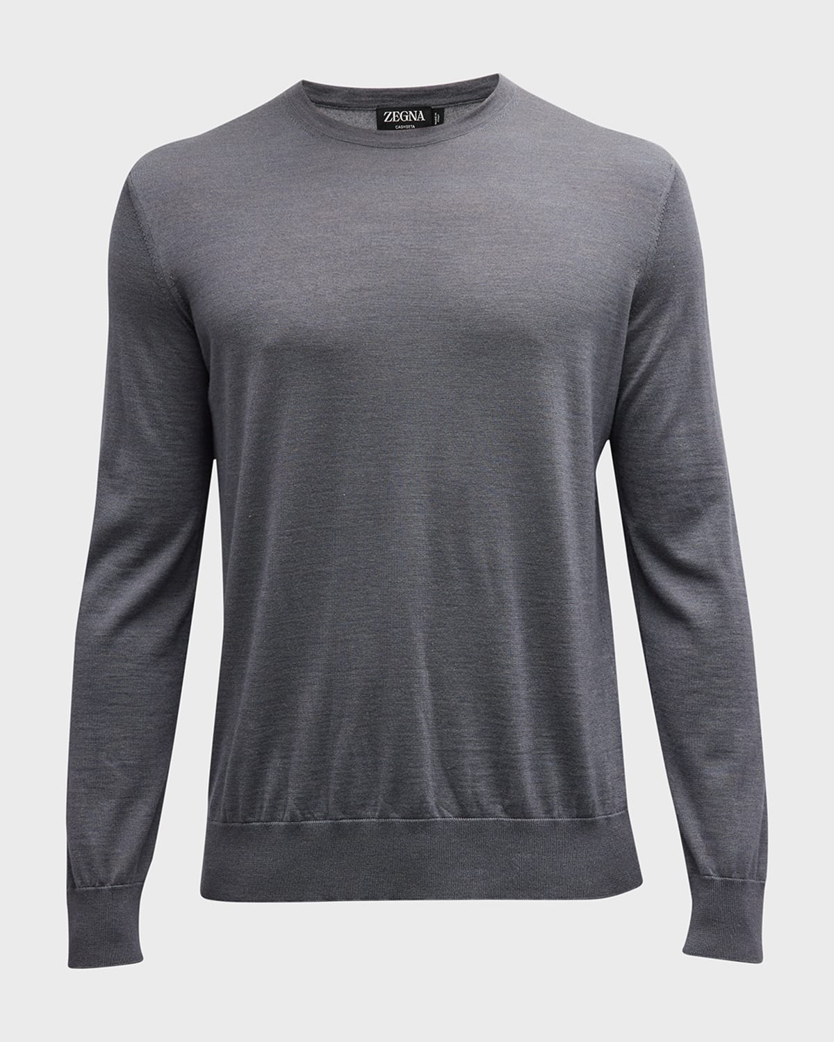 ZEGNA Men's CashmereSilk Crewneck Sweater Neiman Marcus