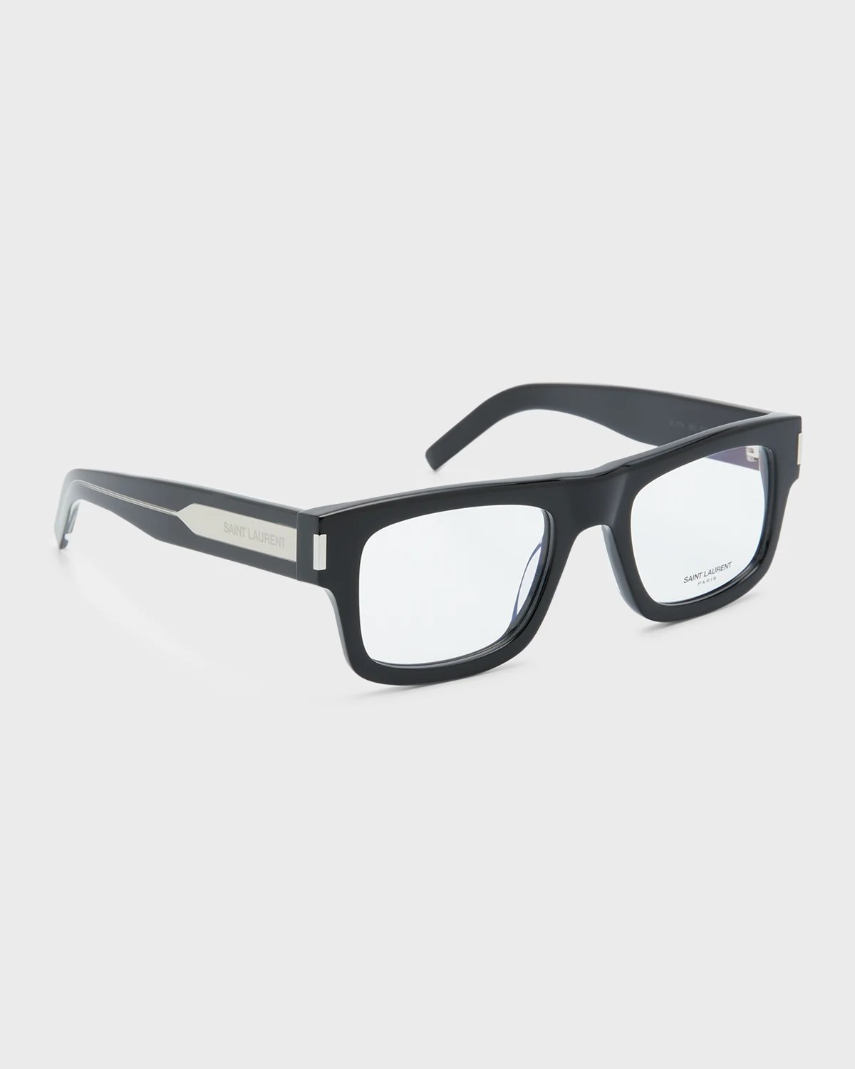 Saint Laurent Men's SL M24K Oversize Square Acetate Sunglasses Neiman Marcus