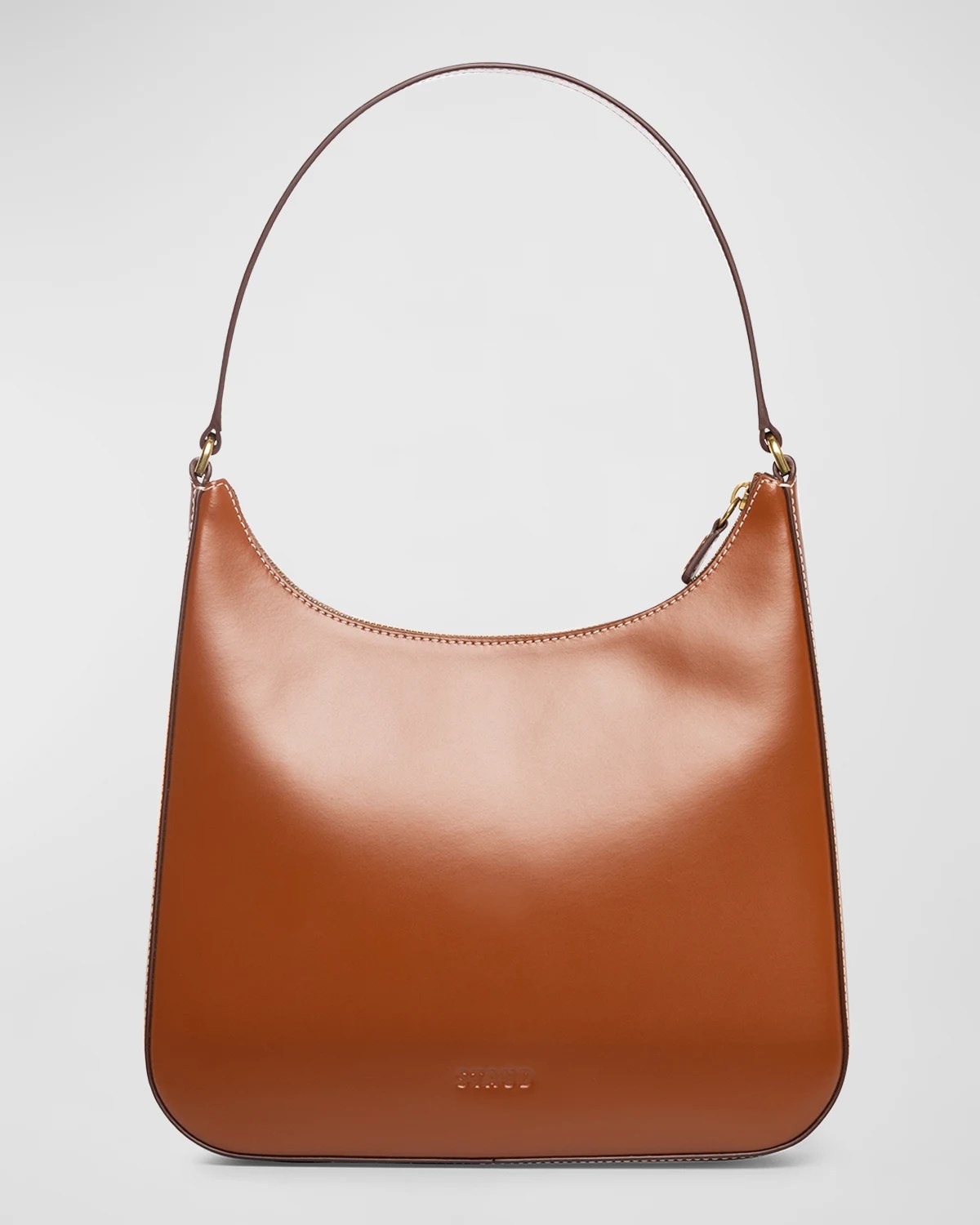 Staud Ollie Zip Leather Shoulder Bag Neiman Marcus