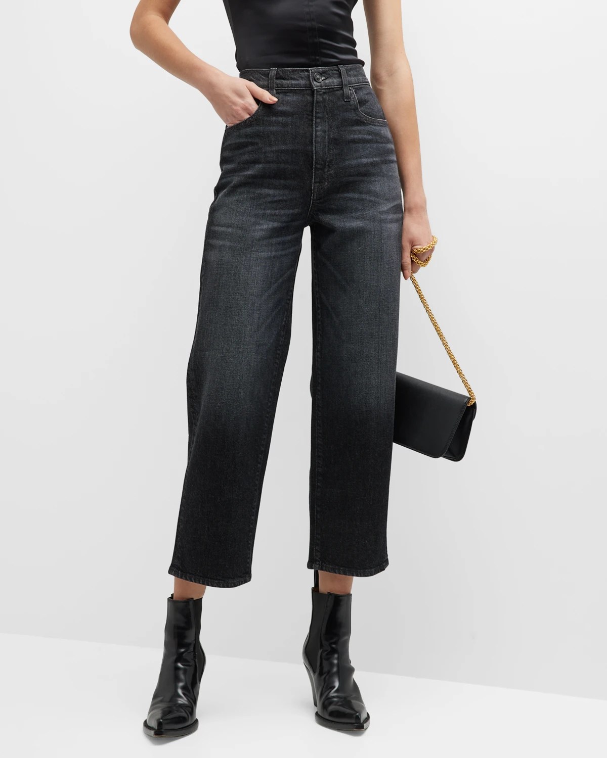 SLVRLAKE London HighRise StraightLeg Jeans Neiman Marcus