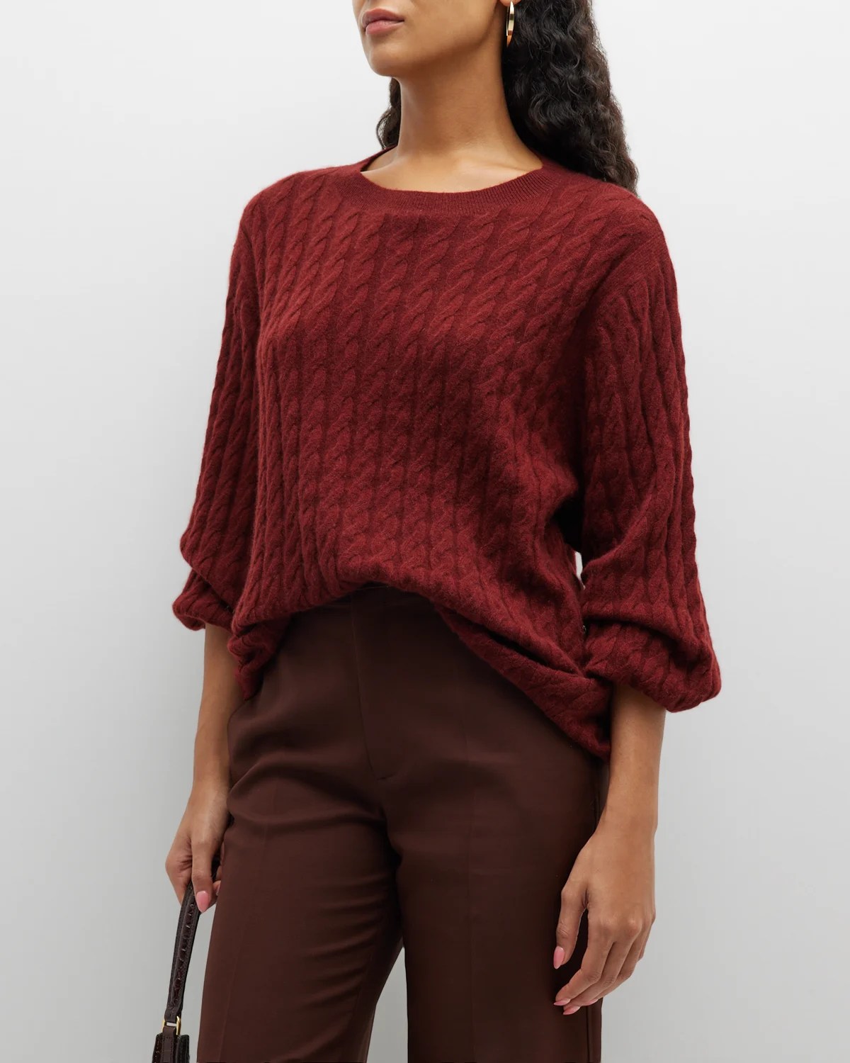 Equipment Seranon Wool Cable Knit Sweater Neiman Marcus