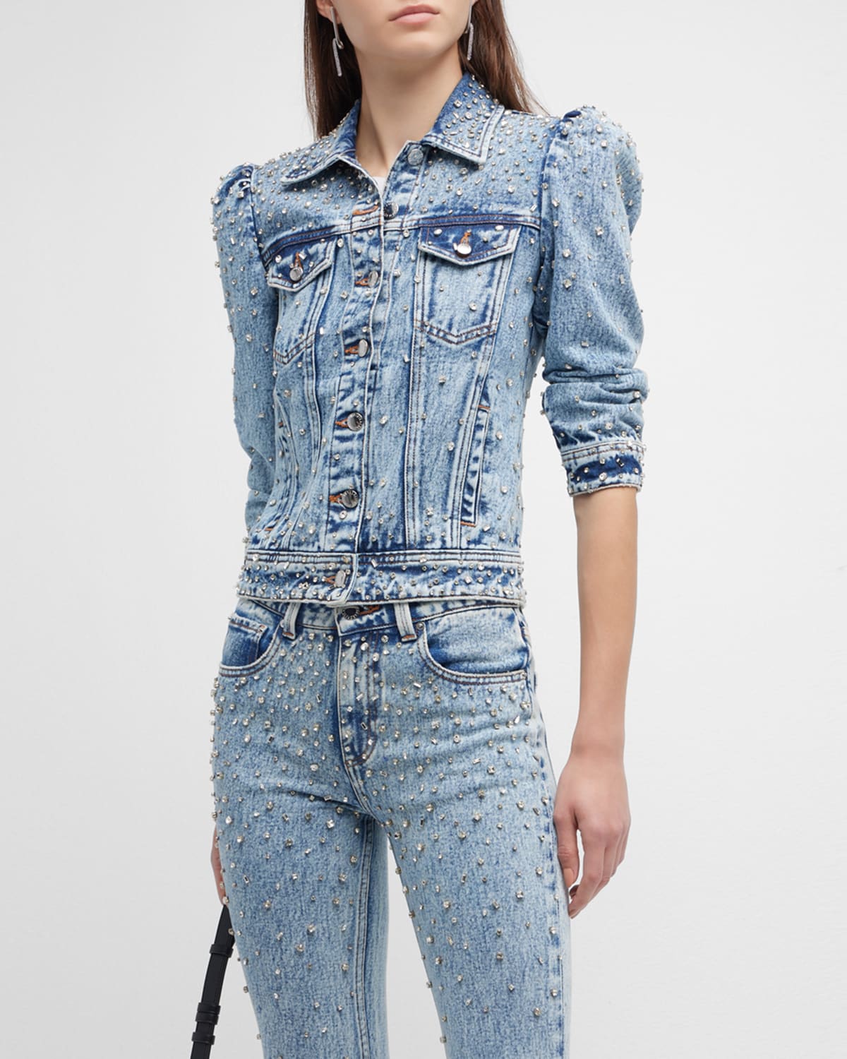 Retrofete Ada PuffSleeve Denim Jacket Neiman Marcus