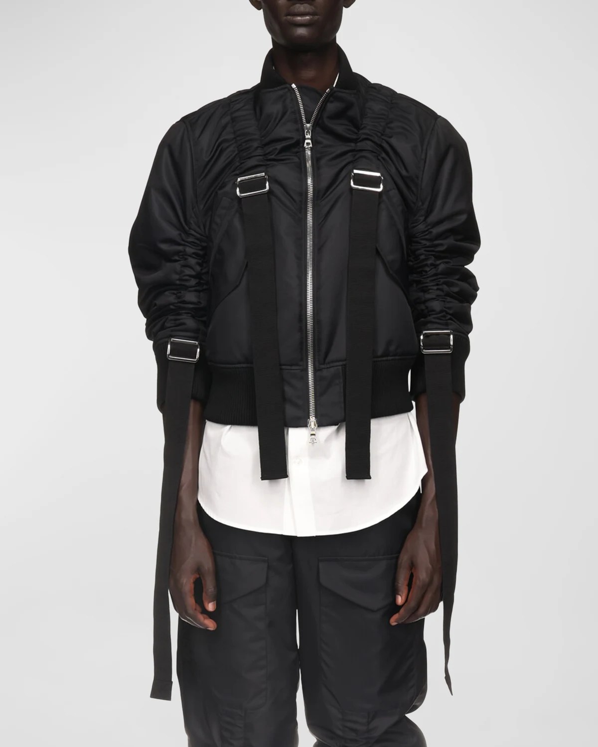 Theory Men's Nylon Flight Bomber Jacket Neiman Marcus