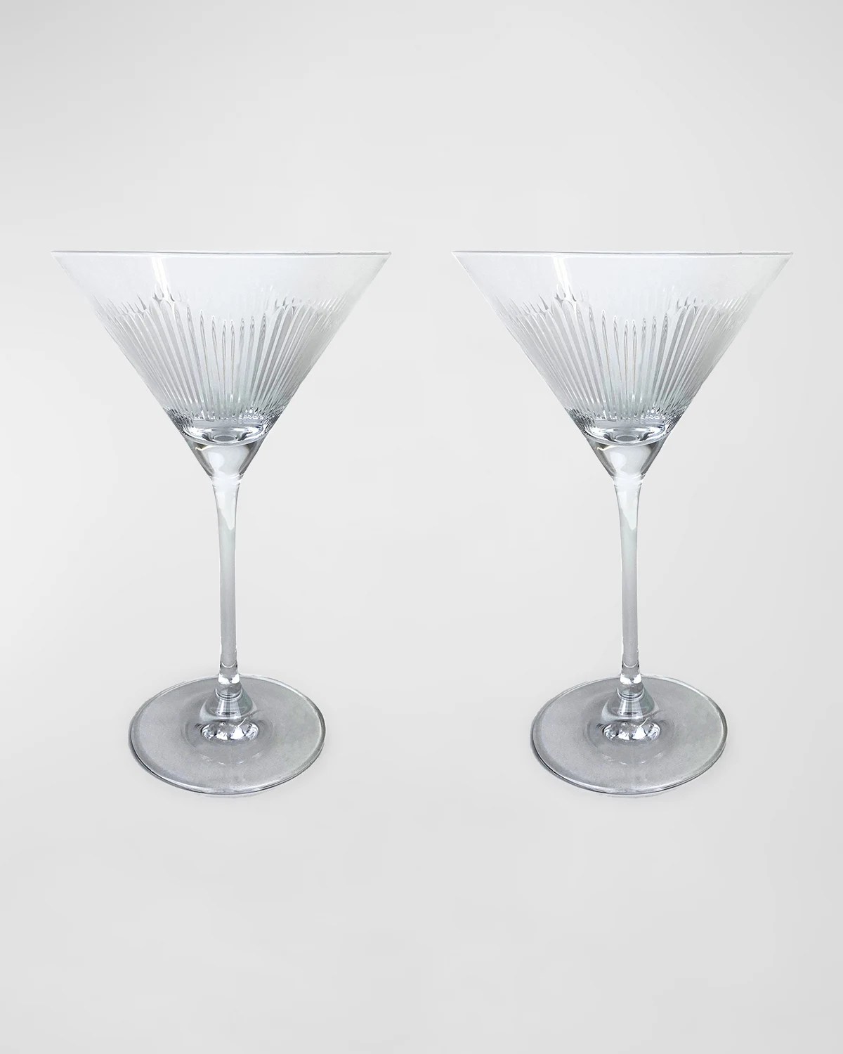 Neiman Marcus Silver Bling Martini Glasses, Set of 2 Neiman Marcus