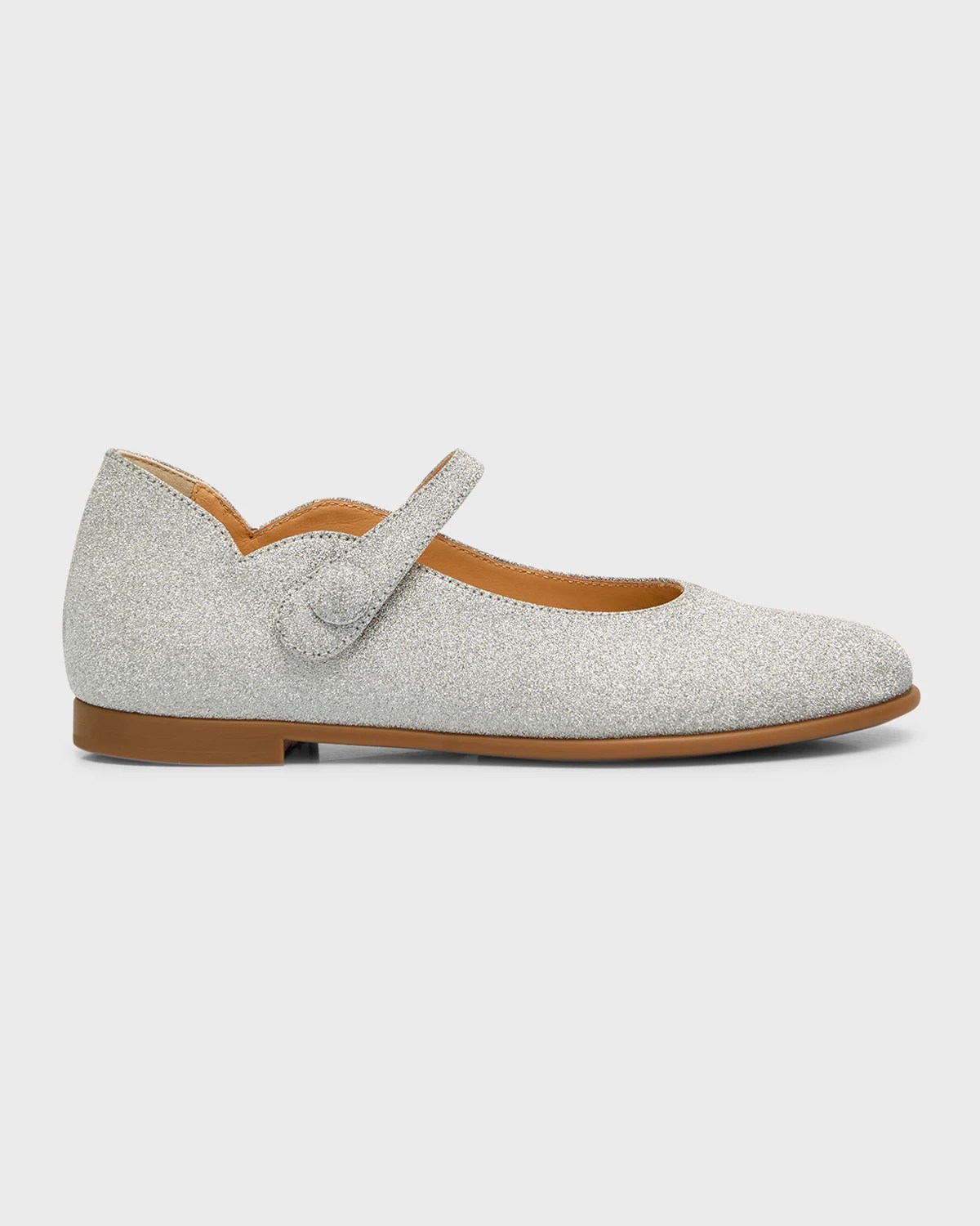 Christian Louboutin Girl's Melodie Scalloped Ballerina Flats, Toddlers