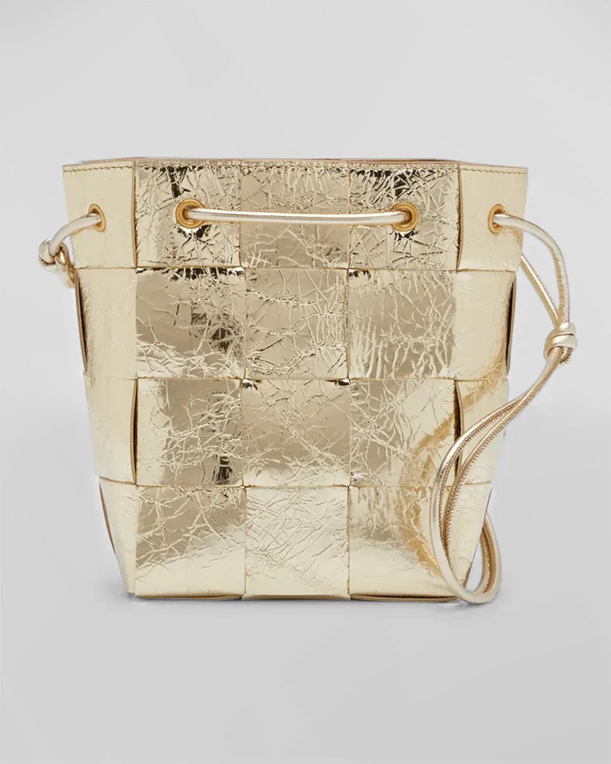 Bottega Mini Woven Leather Bucket Bag Neiman Marcus