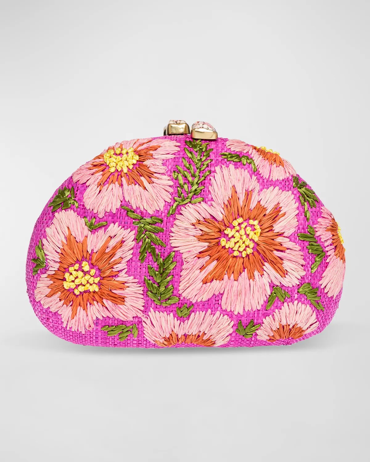 Rafe Berna Flower Straw Clutch Bag Neiman Marcus