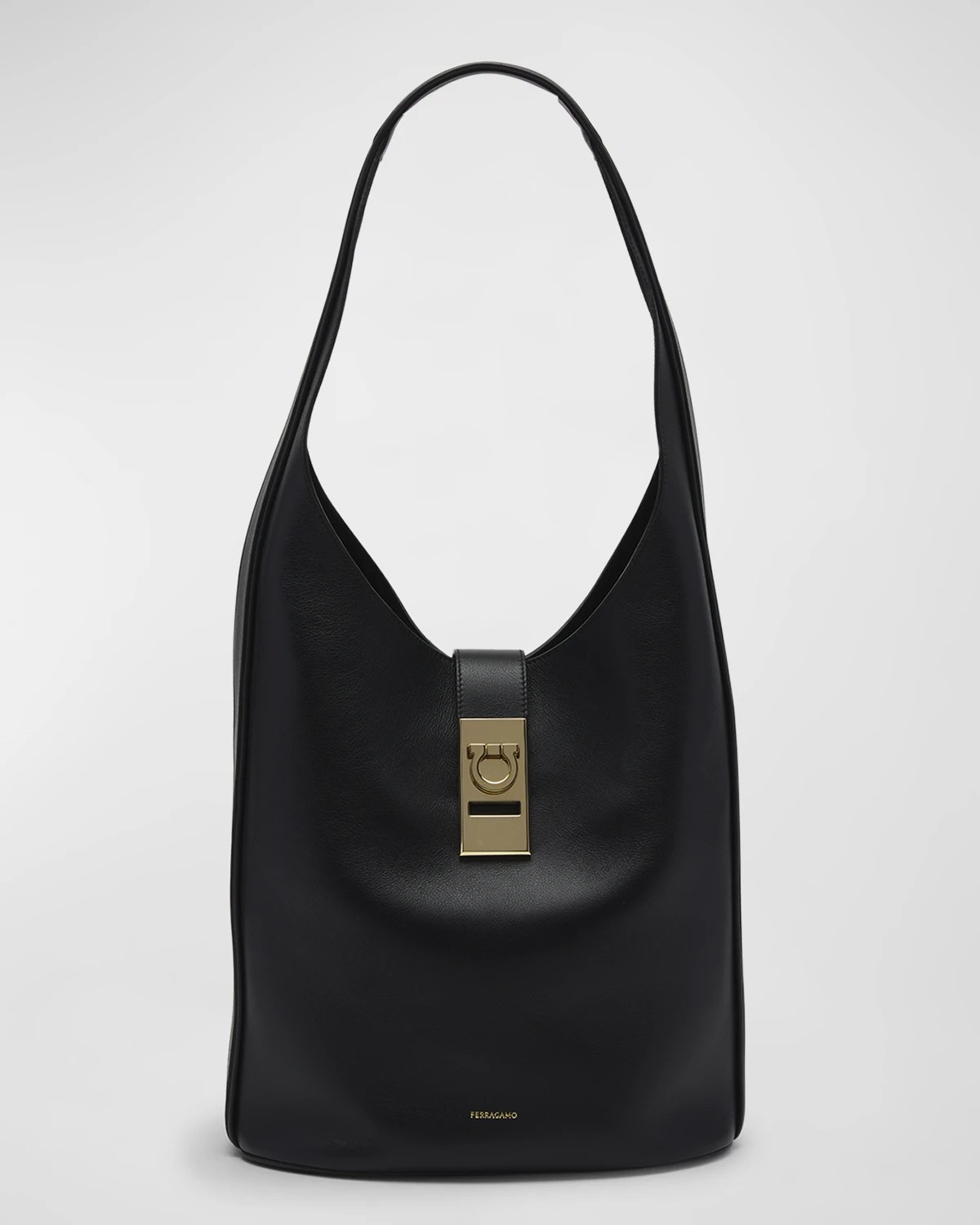 Ferragamo Archive Gancio Leather Hobo Bag Neiman Marcus