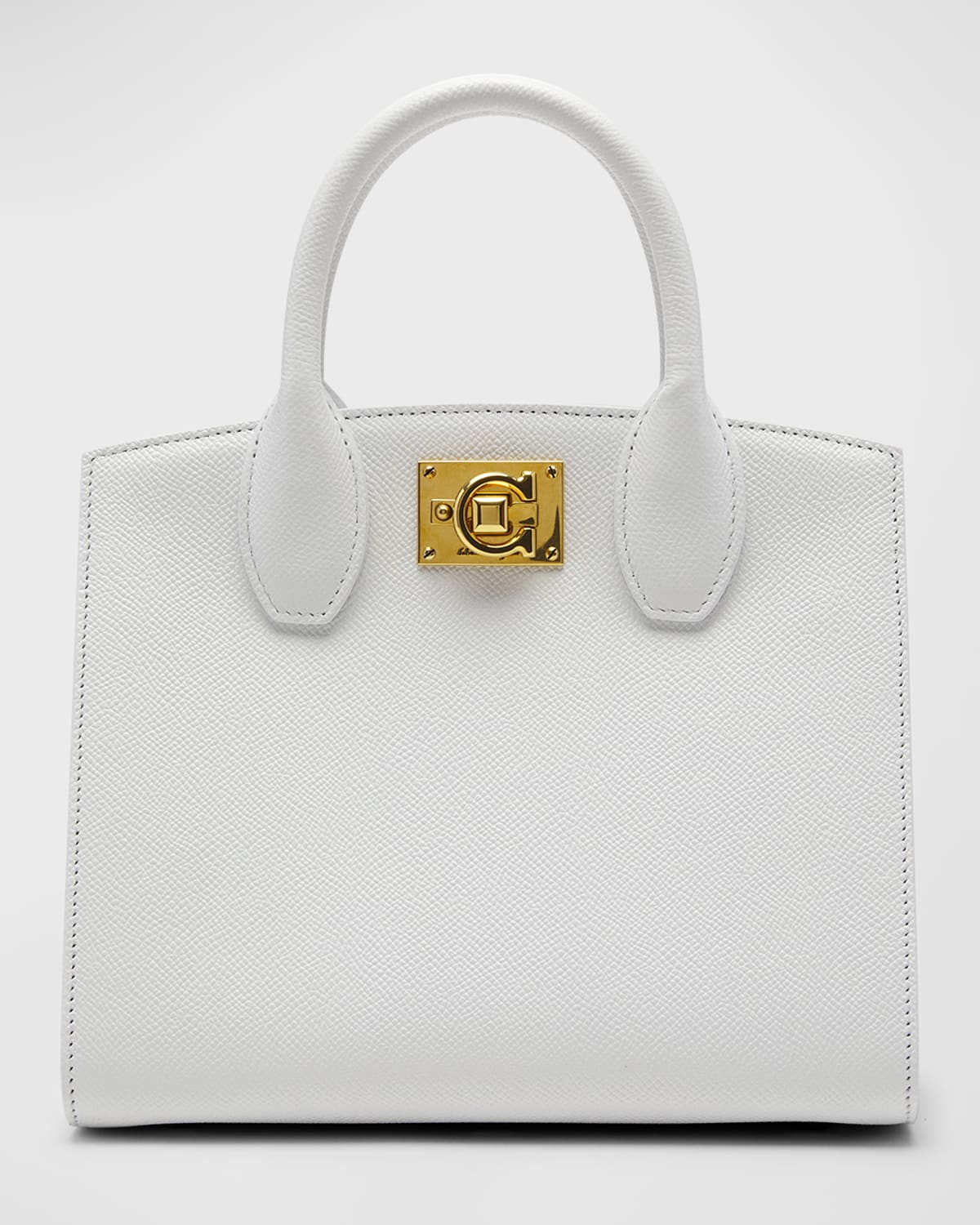 Ferragamo The Studio Gancio Leather TopHandle Bag Neiman Marcus