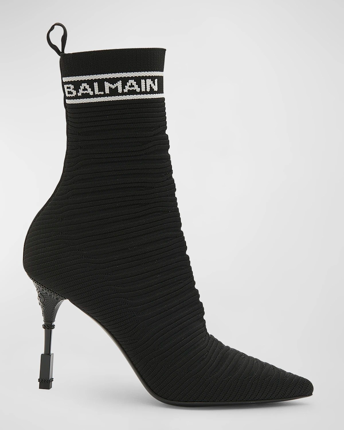 Balmain Skye Knit Ankle Booties Neiman Marcus