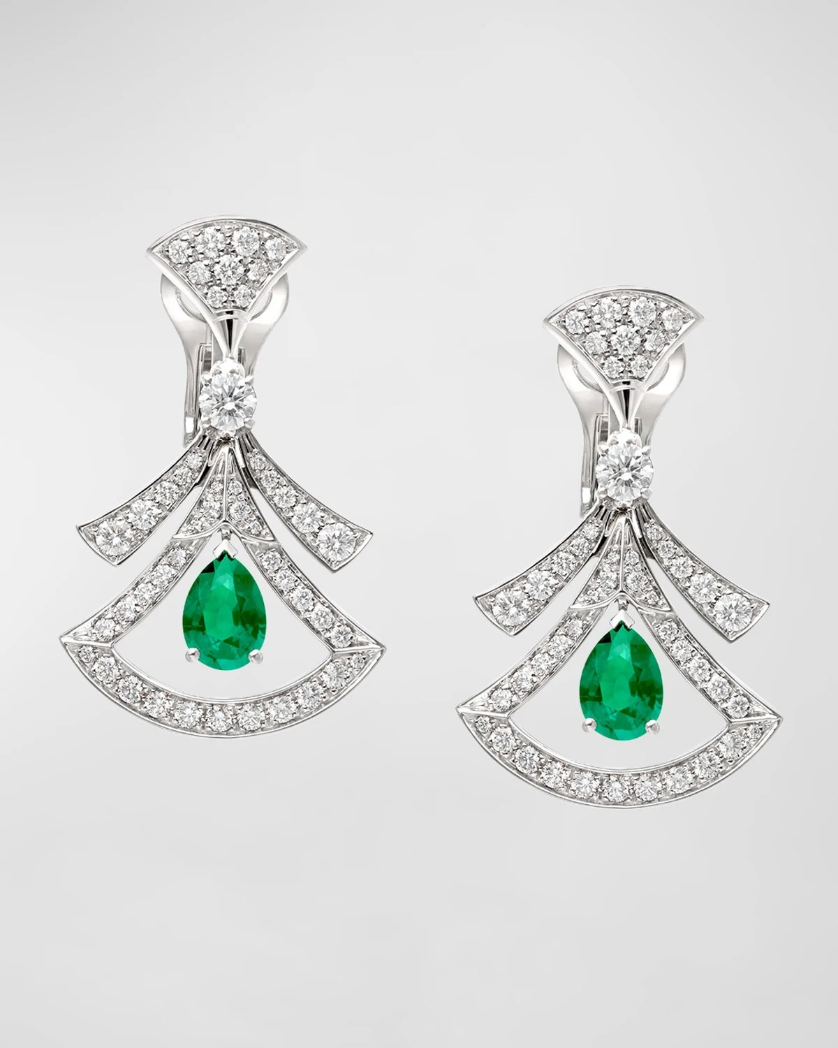 Kastel Jewelry 18K Yellow Gold Arinna Emerald and Diamond Earrings
