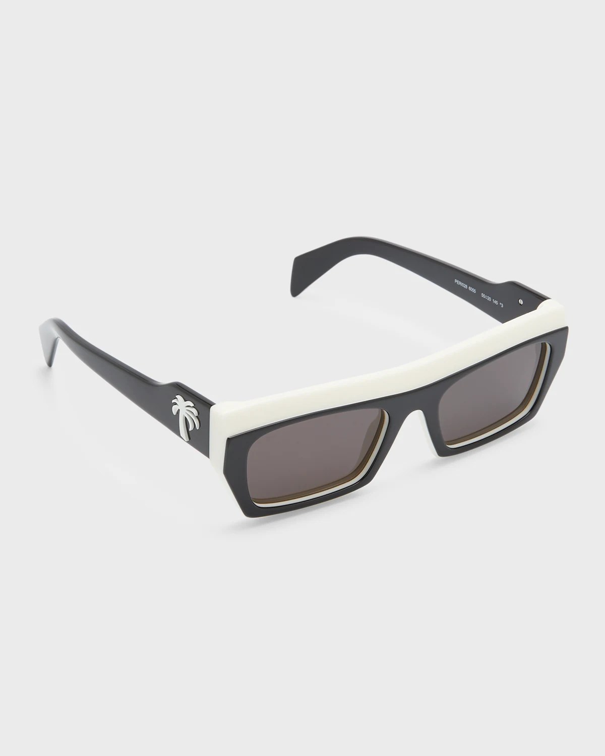 Palm Angels Men's Palisade Glitter Acetate Rectangle Sunglasses