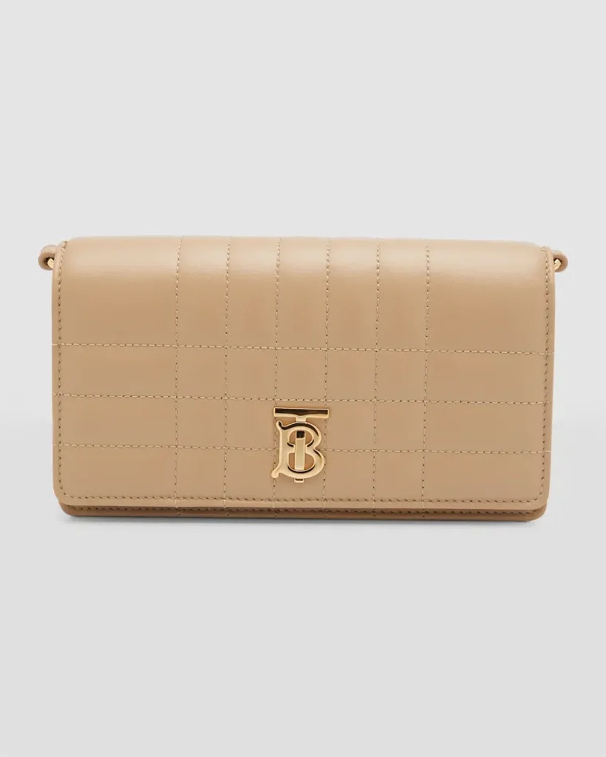 Burberry Lola CheckQuilted Leather Clutch Bag Neiman Marcus
