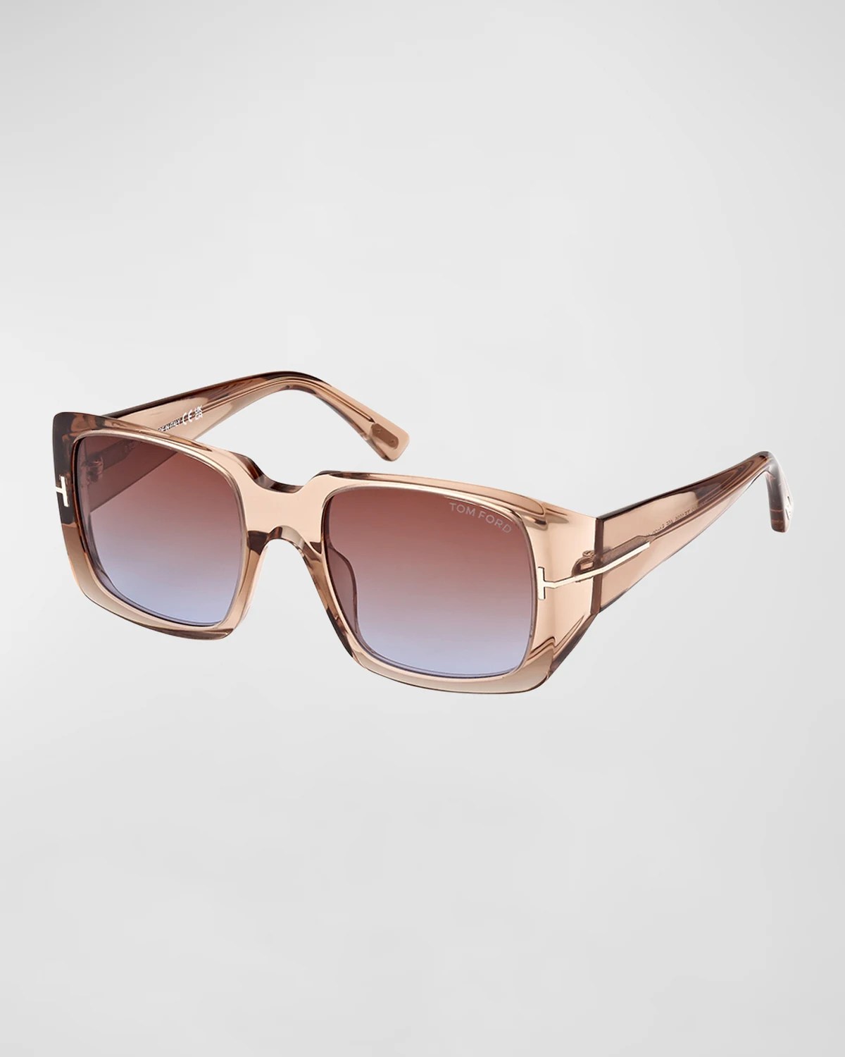 TOM FORD Logo Square Acetate Sunglasses Neiman Marcus