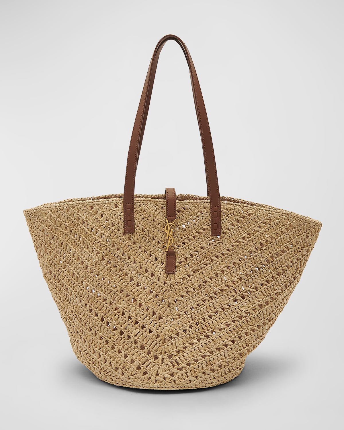 Saint Laurent Panier Medium Raffia YSL Tote Bag Neiman Marcus