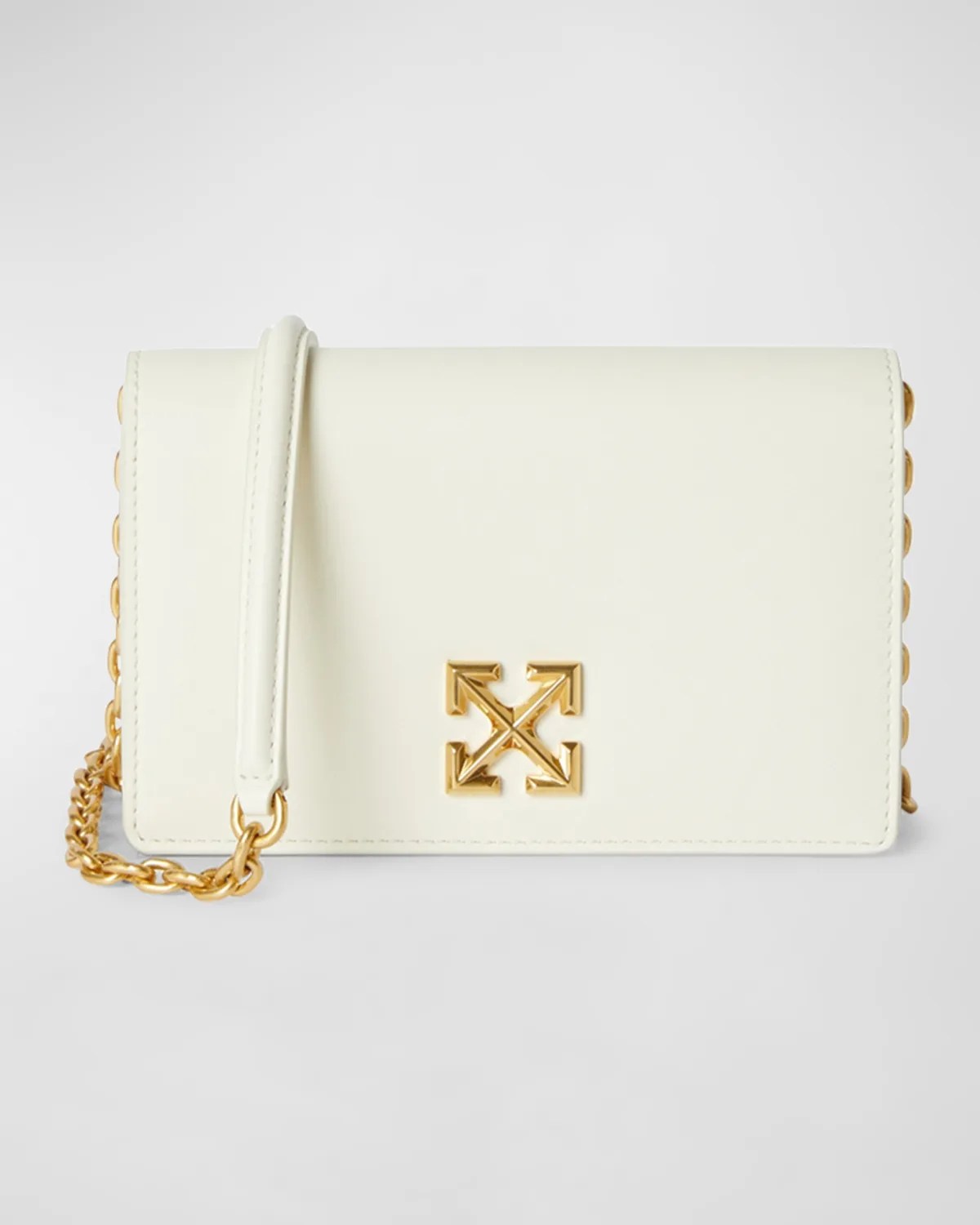 OffWhite Jitney 0.5 Arrow Leather Chain Shoulder Bag Neiman Marcus