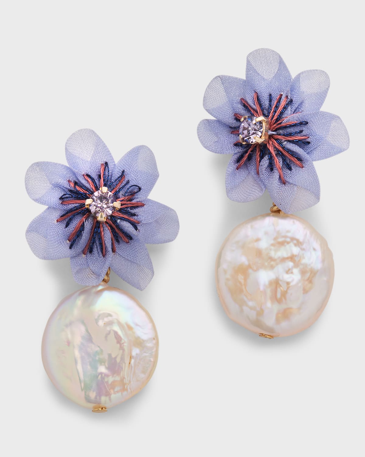Mignonne Gavigan Sienna MotherofPearl Flower Drop Earrings Neiman Marcus