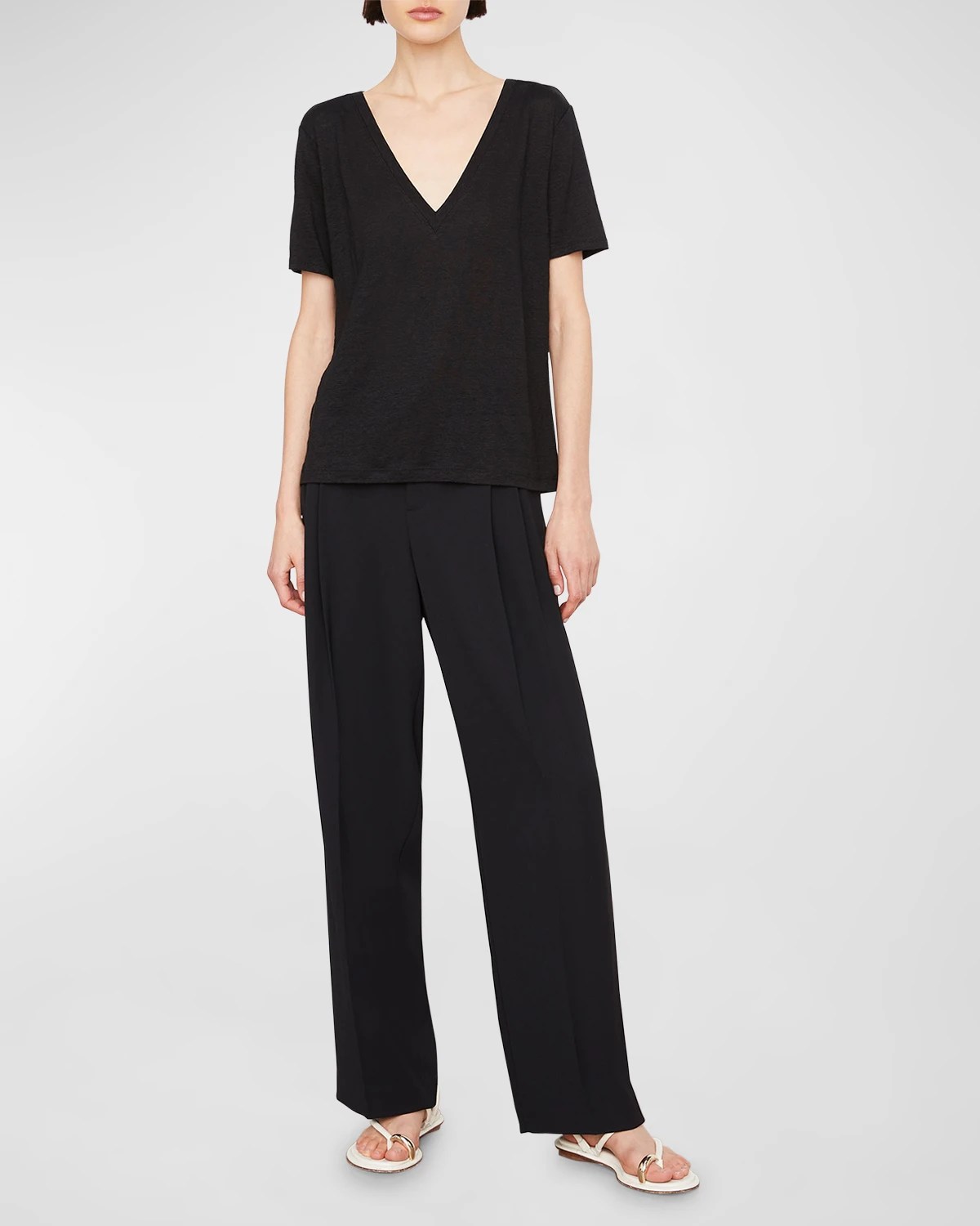 Vince ElbowSleeve Crewneck TShirt Neiman Marcus