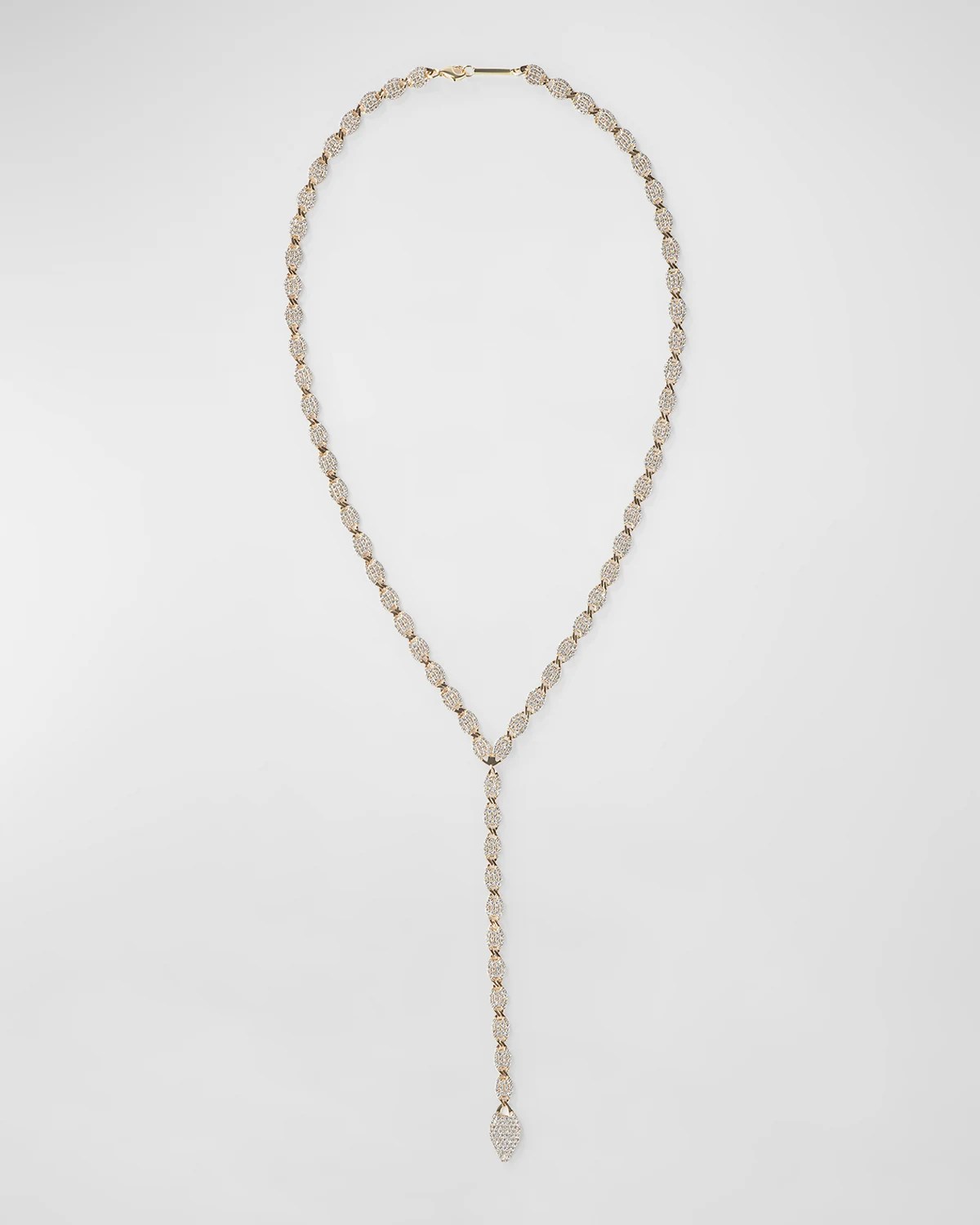 LANA 14k Yellow Gold Petite Nude Diamond Solo Lariat | Neiman Marcus