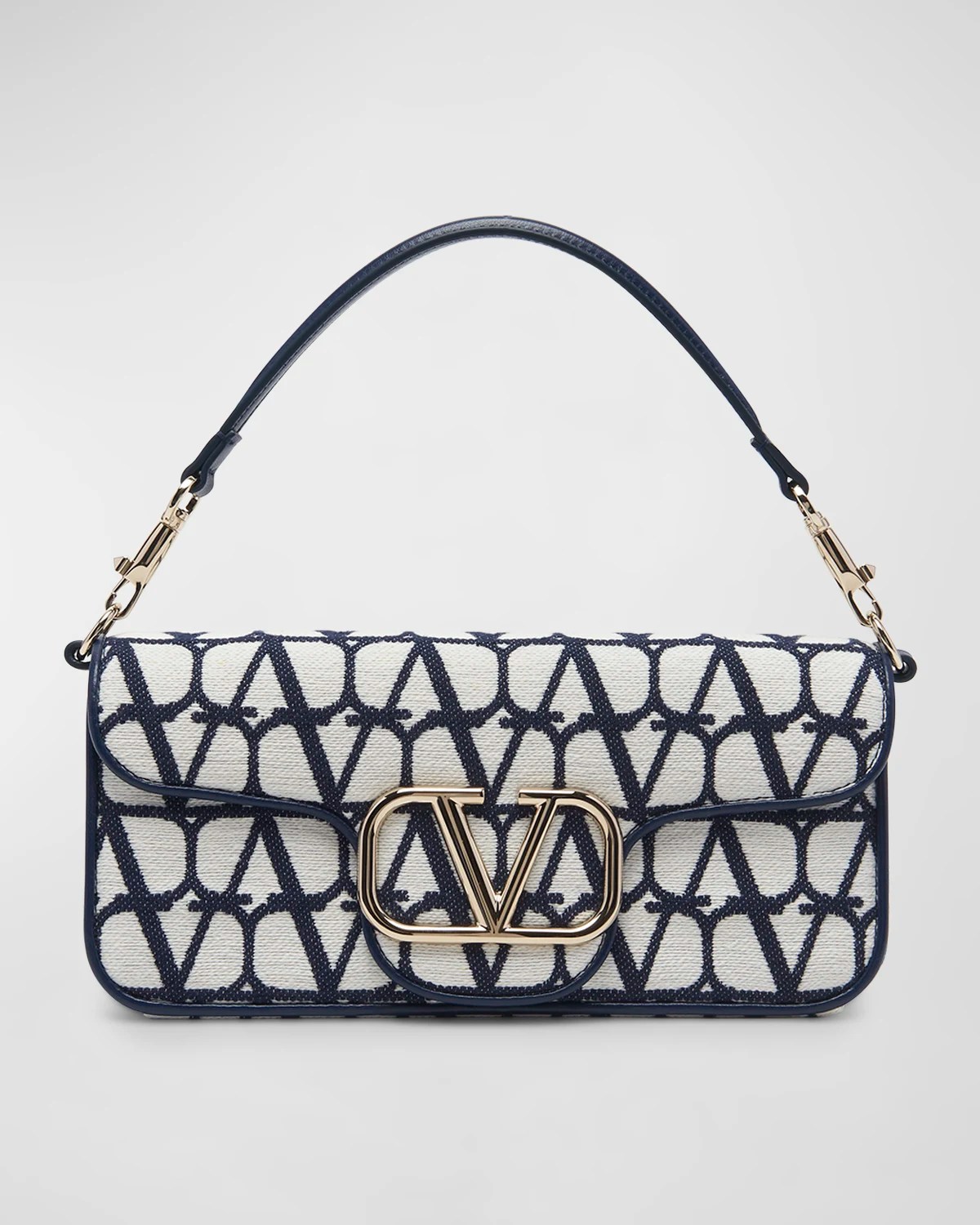 Valentino Garavani Loco VLOGO Leather Shoulder Bag Neiman Marcus