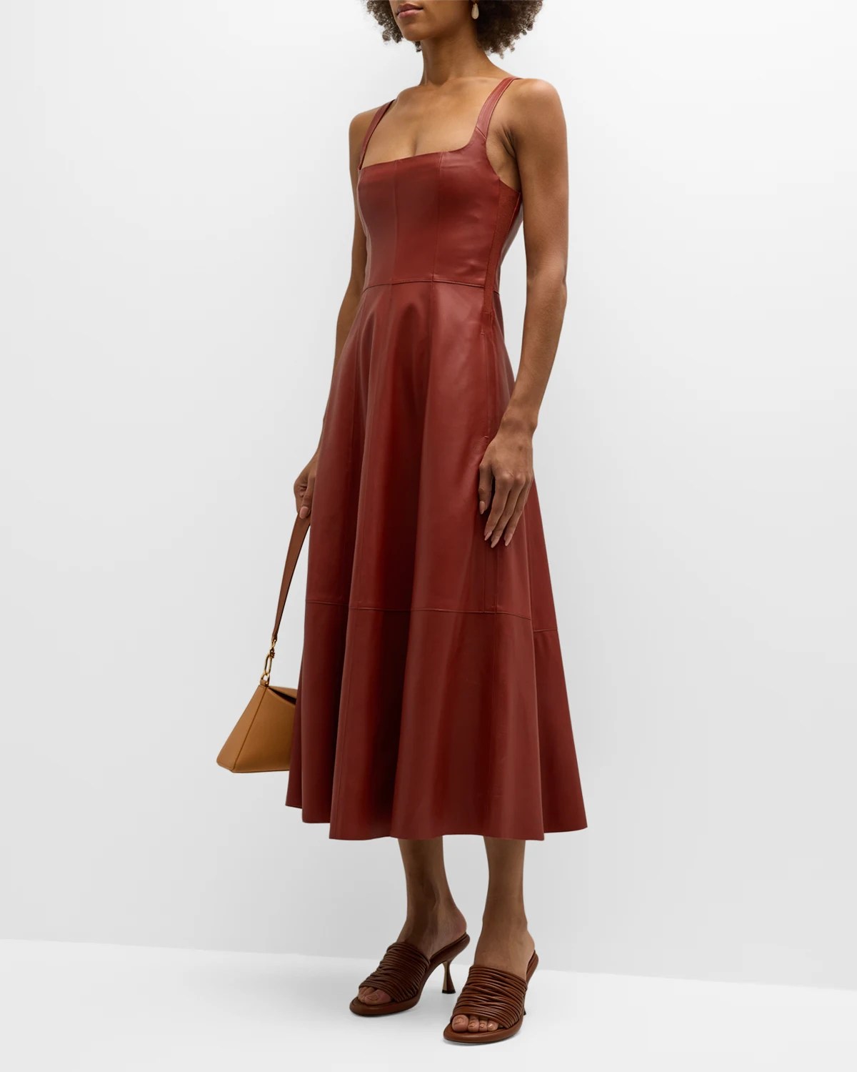Vince ElbowSleeve Turtleneck Midi Dress Neiman Marcus