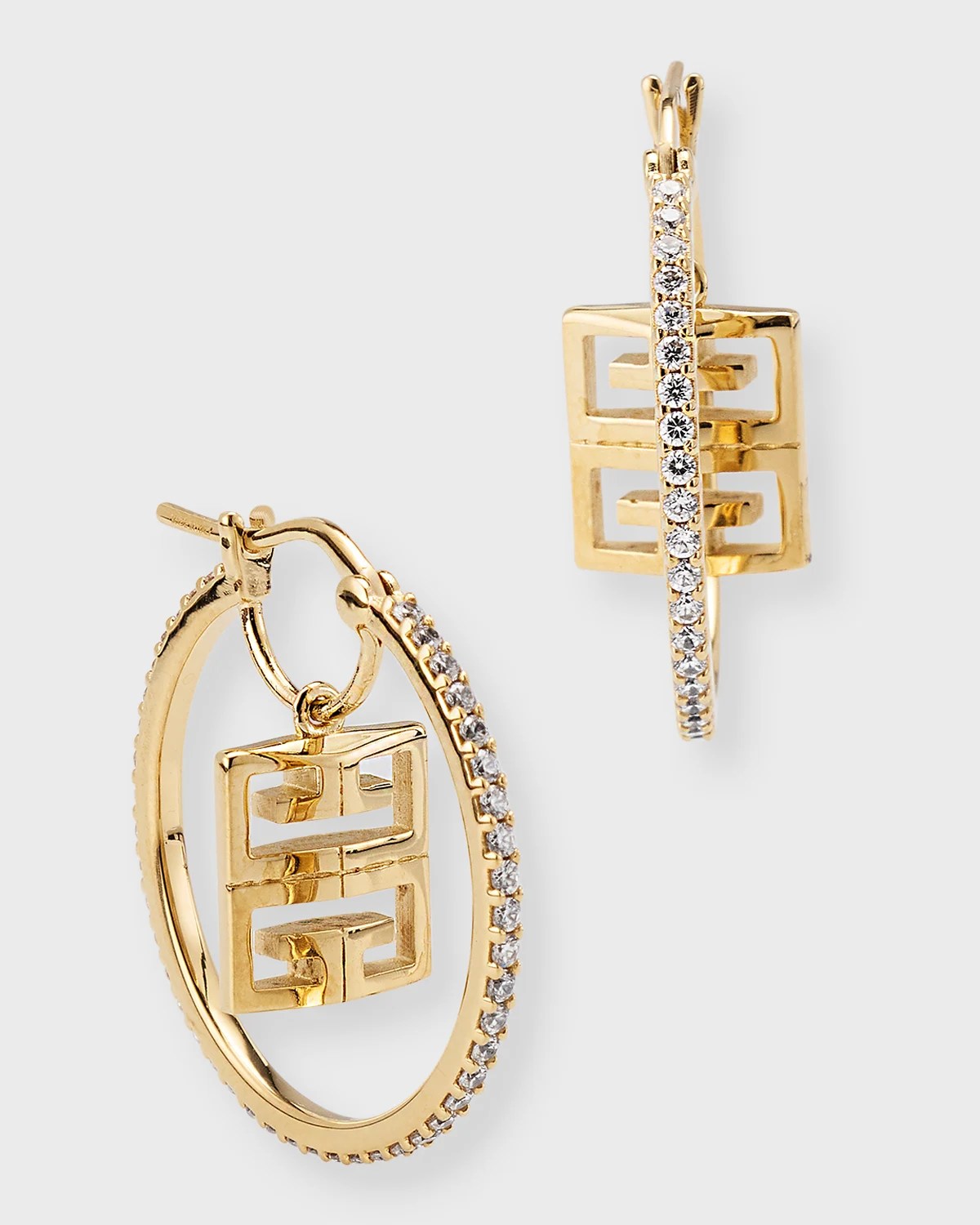 Givenchy GChain Pendant on Hoop Earrings Neiman Marcus
