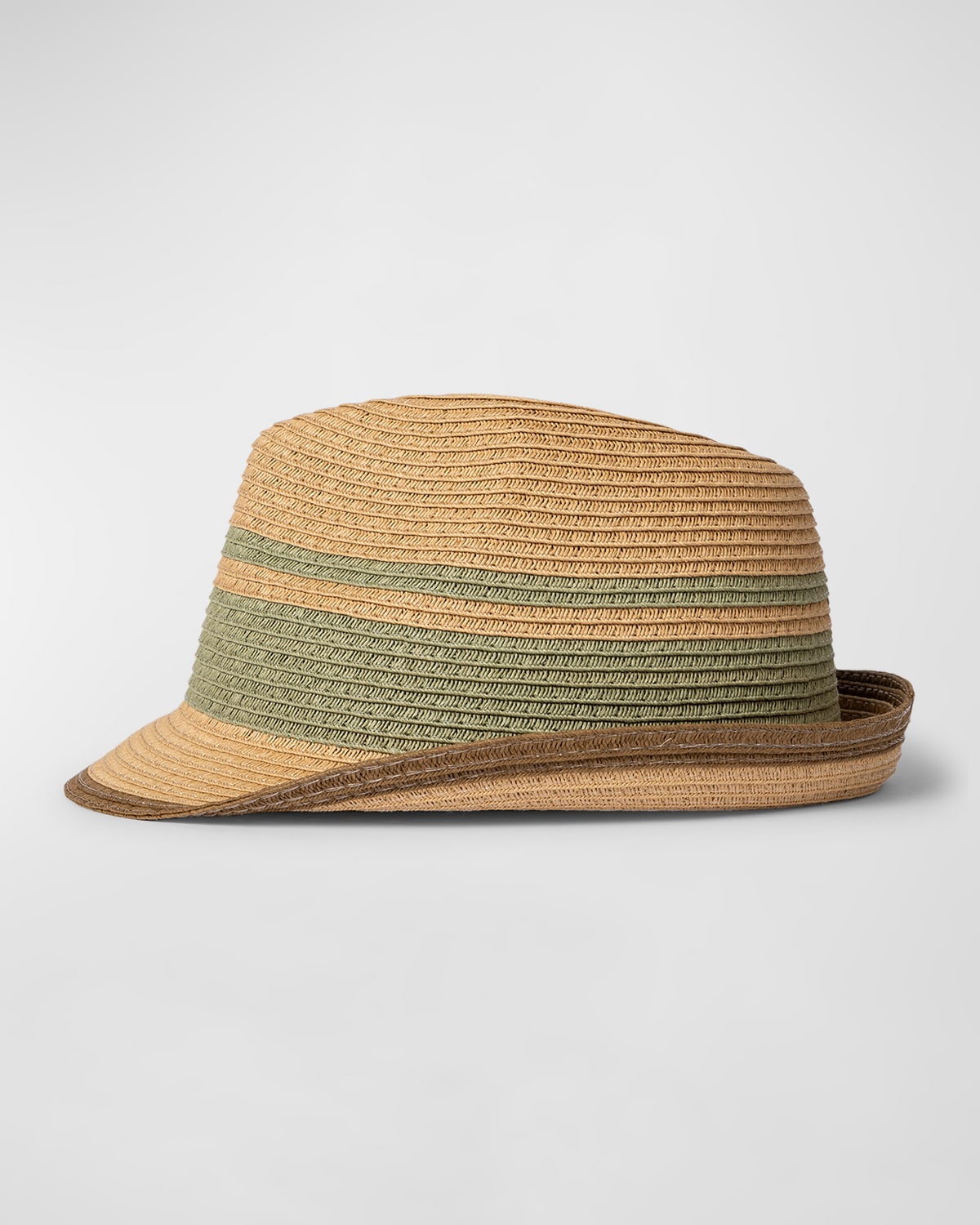 Paul Smith Men's Bright Stripe Straw Fedora Hat Neiman Marcus