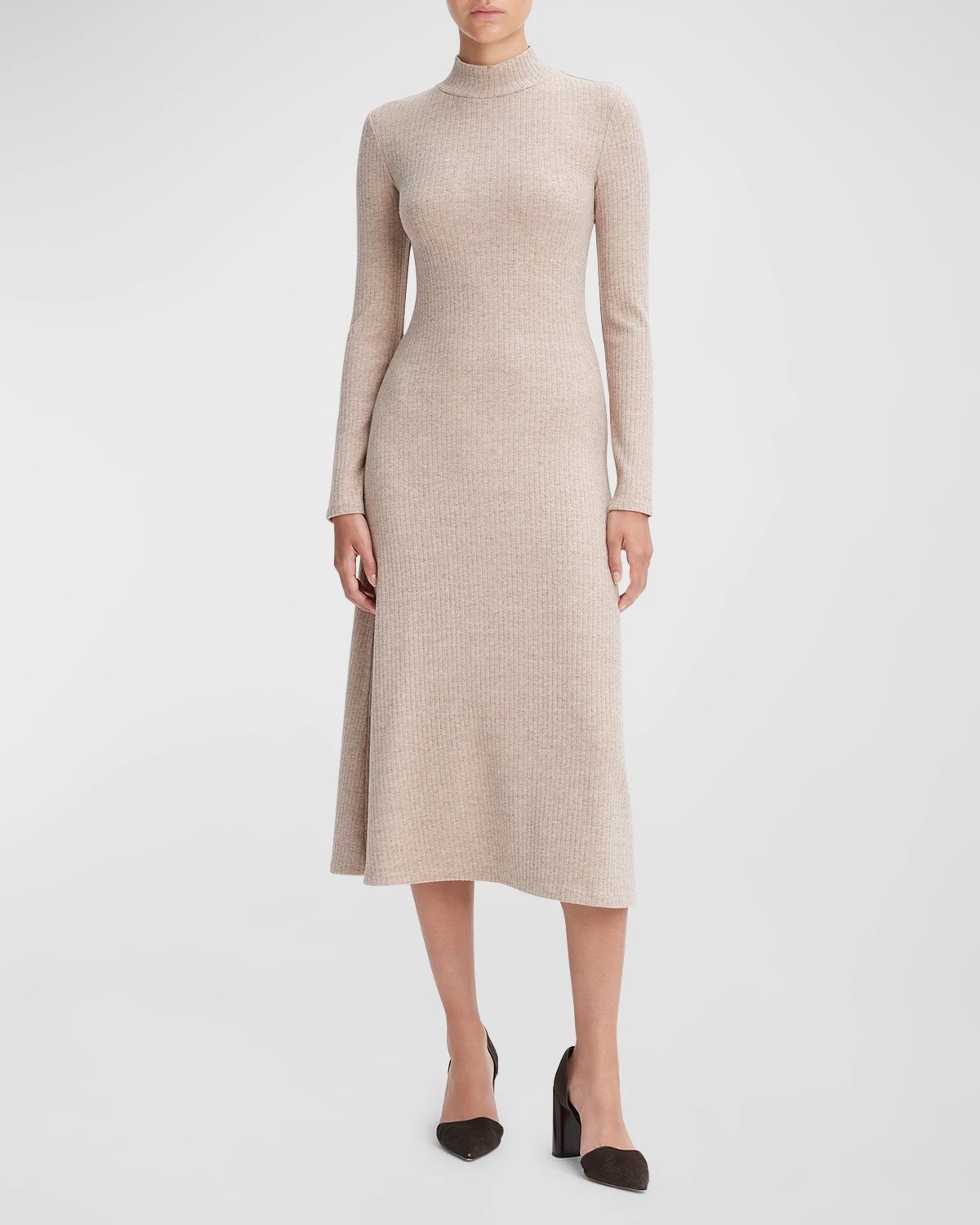 Vince ElbowSleeve Turtleneck Midi Dress Neiman Marcus