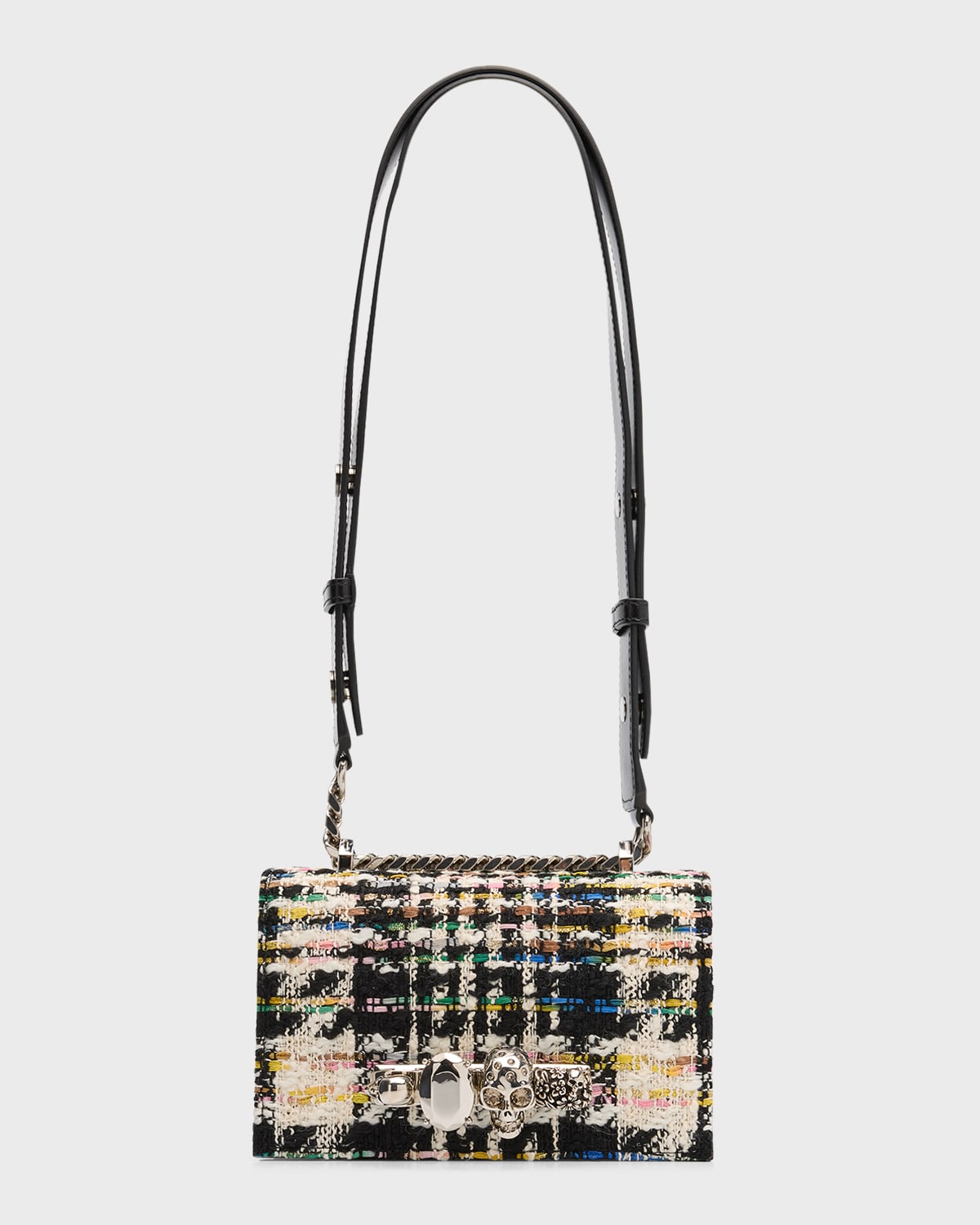 Alexander McQueen Mini Skull Jewel CrocEmbossed Crossbody Bag Neiman