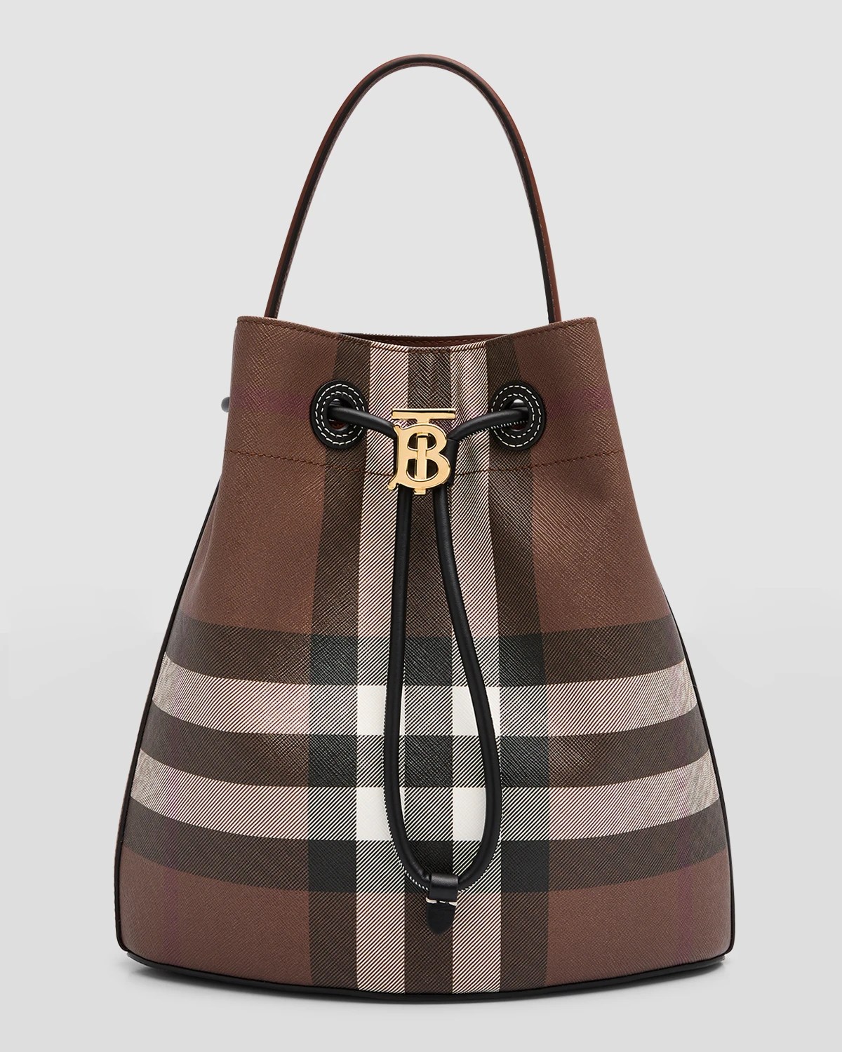 Burberry Check Drawstring Bucket Bag Neiman Marcus