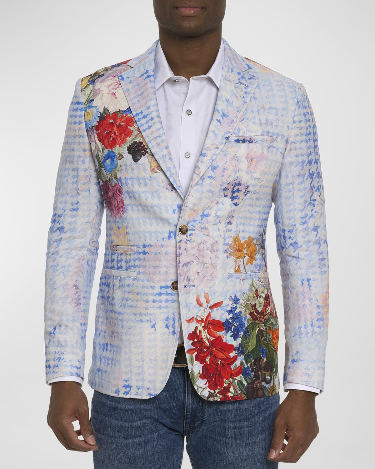 Robert Graham Men's Drake Knit TwoButton Sport Coat Neiman Marcus
