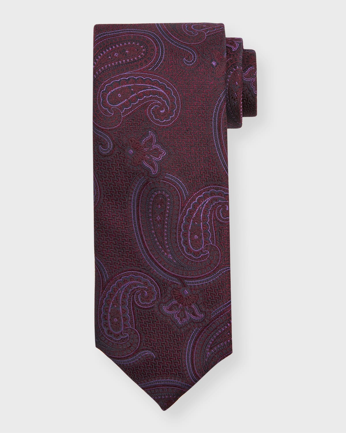 Canali Men's Paisley Jacquard Silk Tie Neiman Marcus