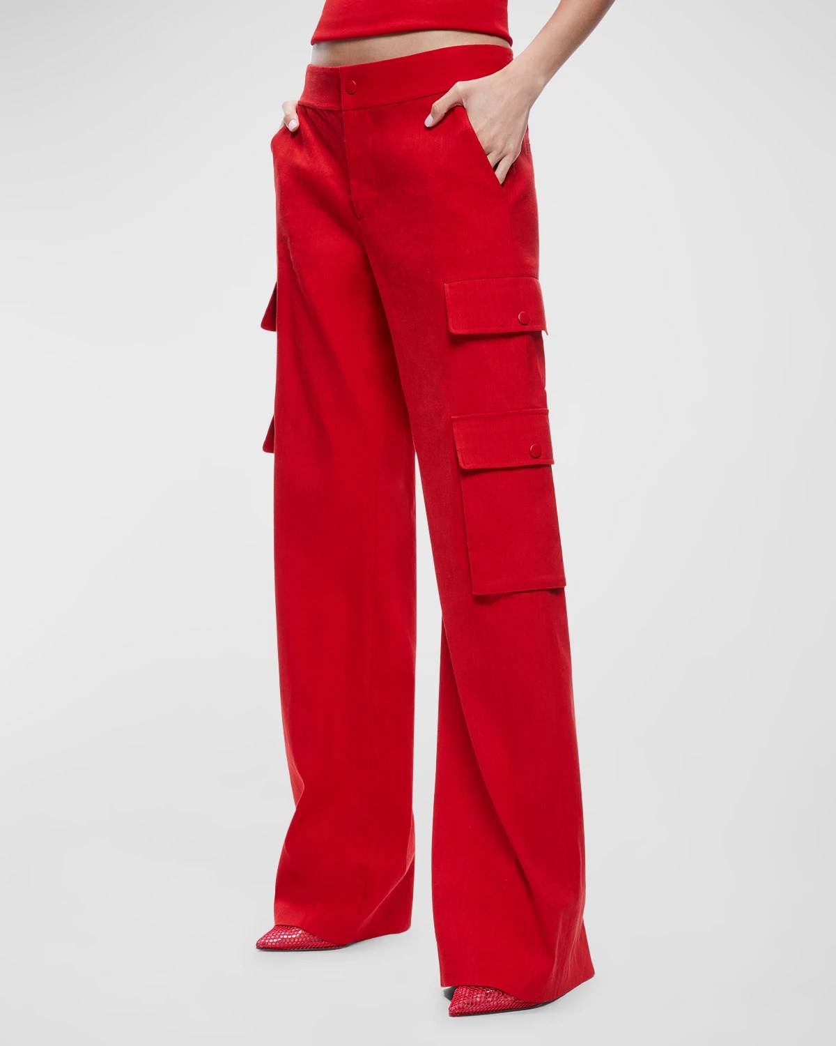 Alice + Olivia Hayes Sequin Cargo Pants Neiman Marcus