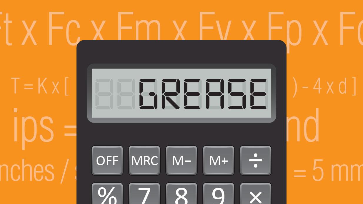 Calculating Grease Quantity, Frequency