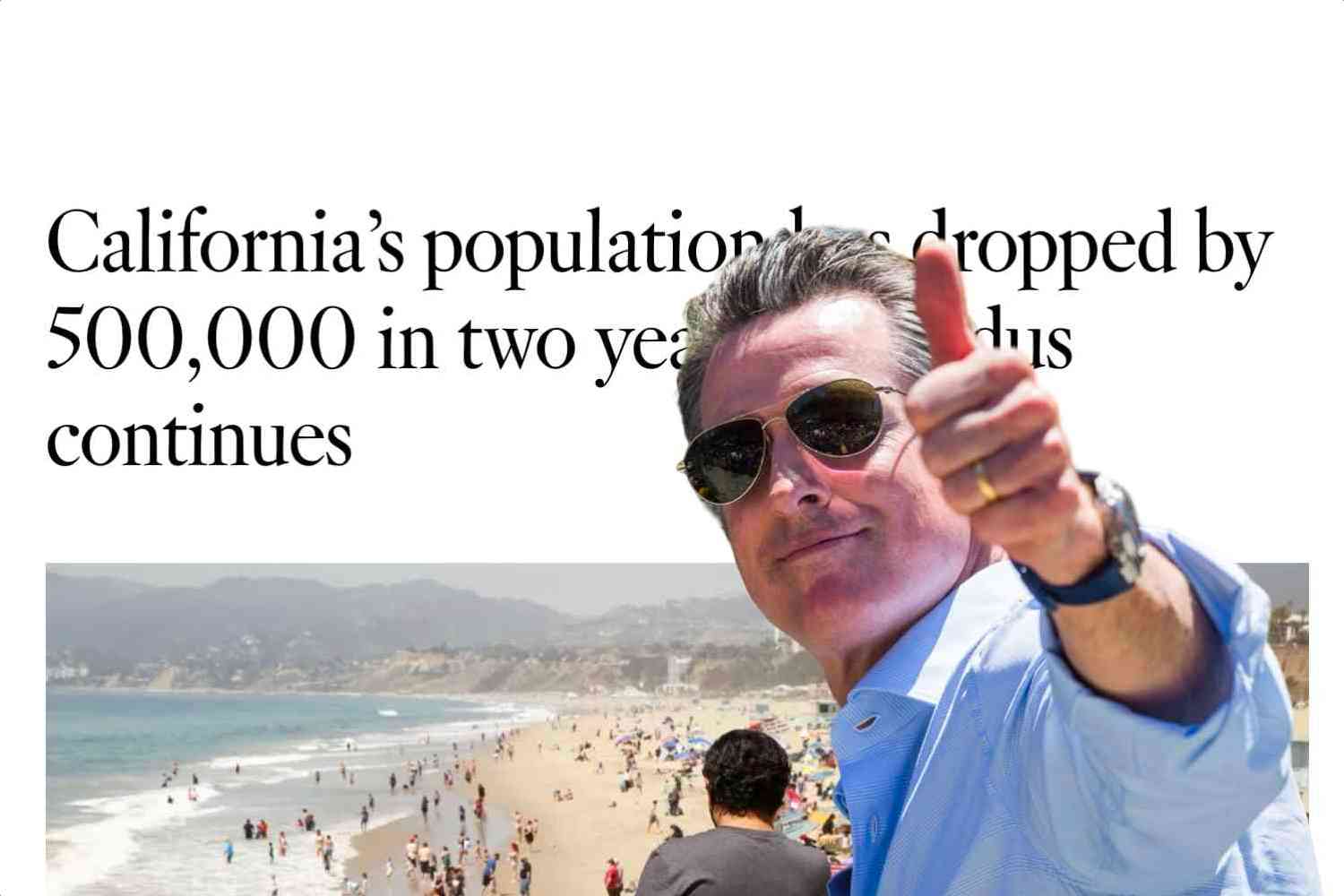 LA Times California has lost half a million people in just two years