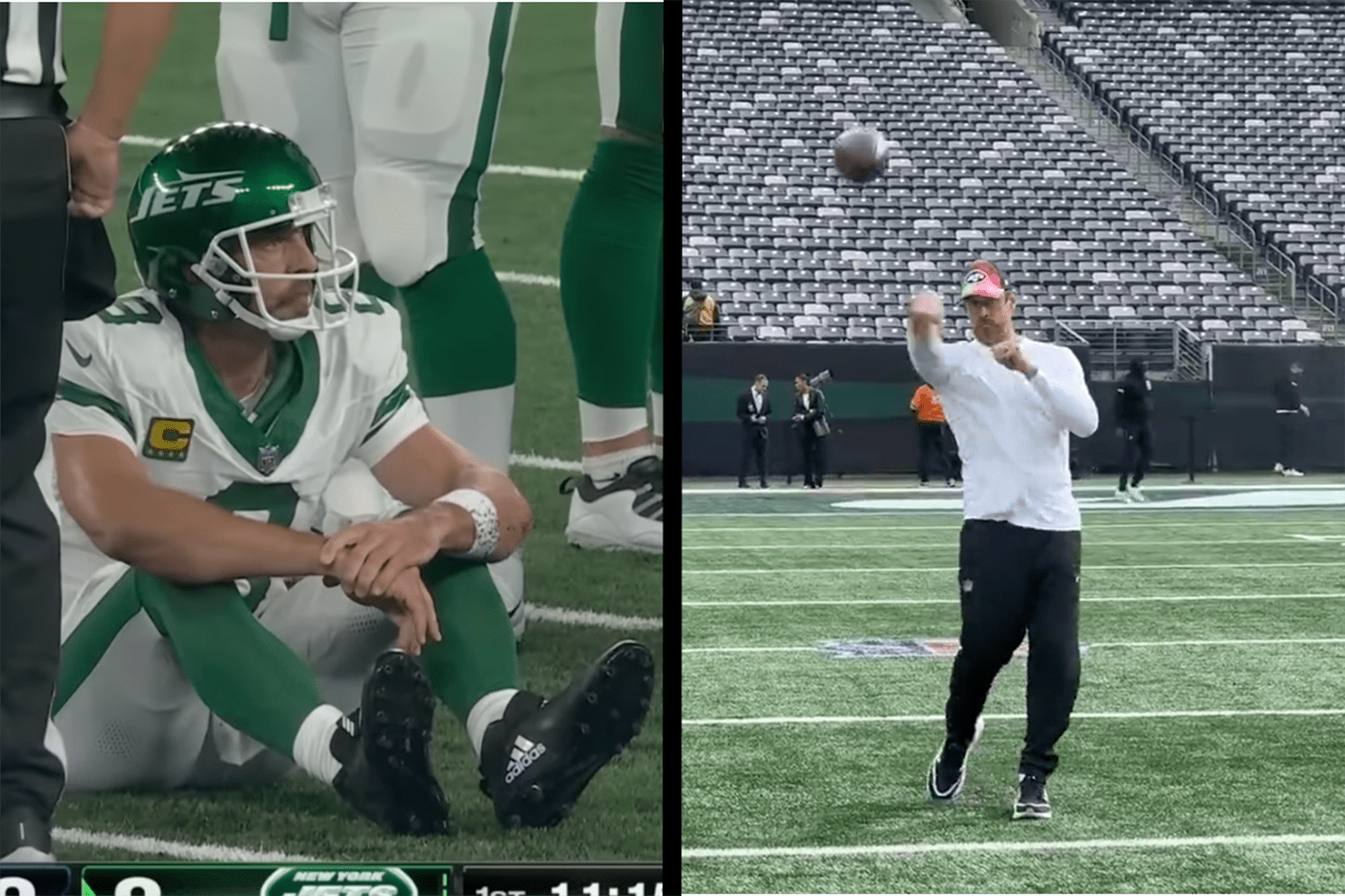 How is Aaron Rodgers walking around and throwing a football five weeks