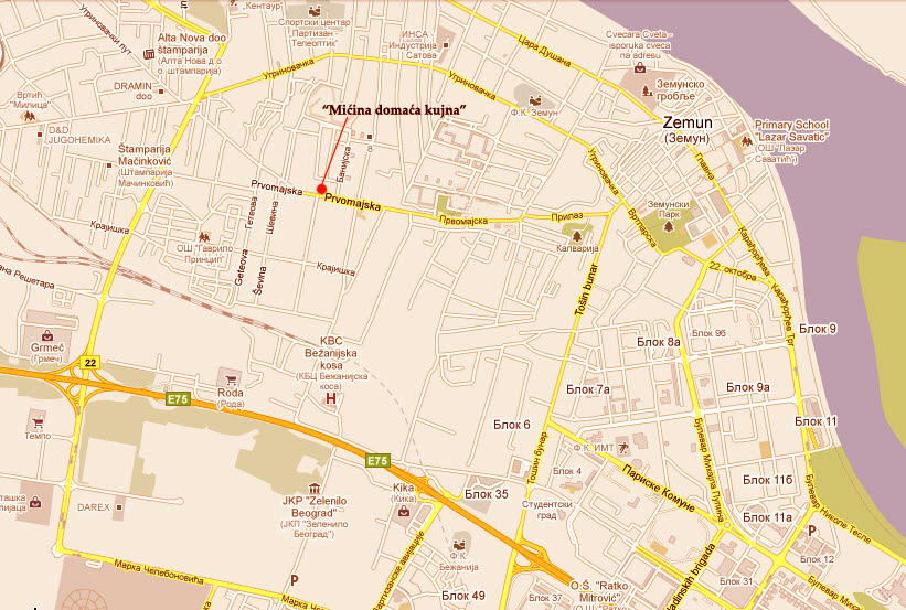 Mapa Zemun