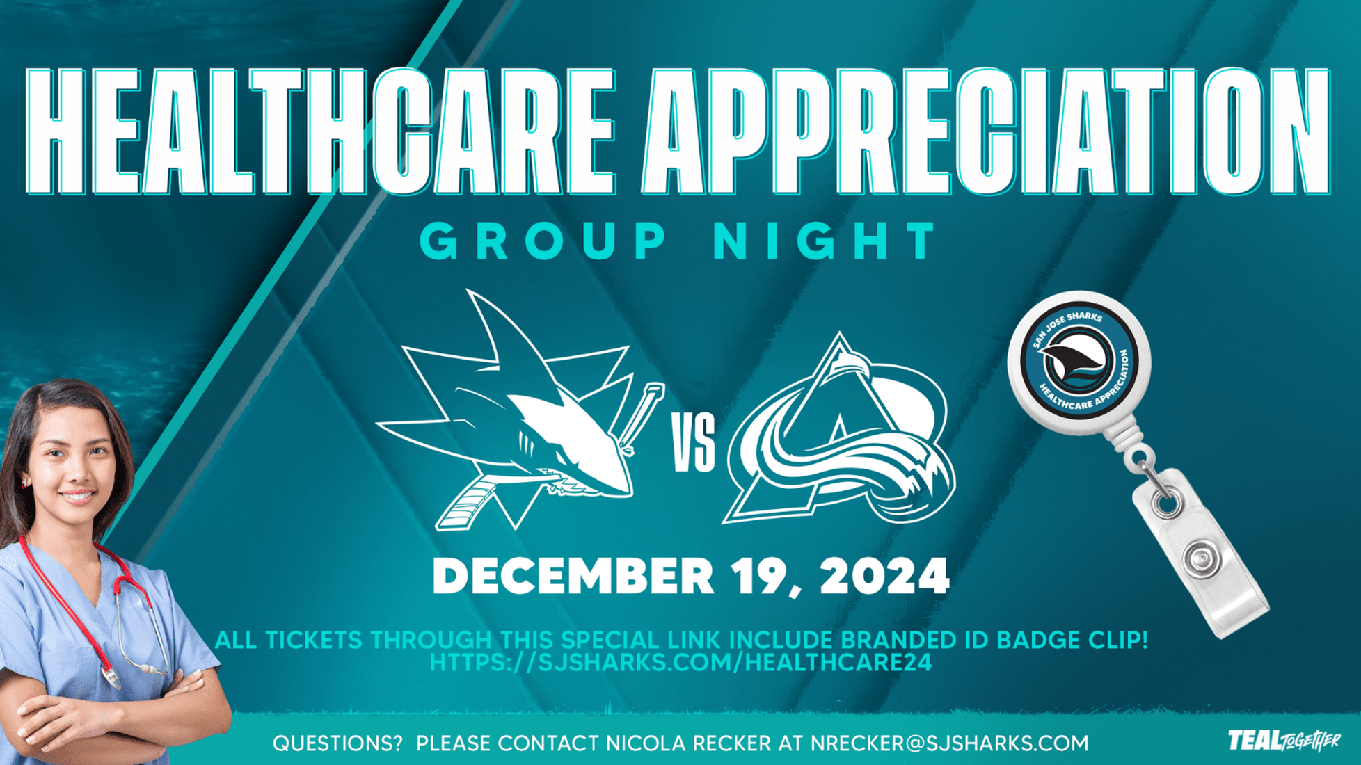 San Jose Sharks Healthcare Appreciation Discount Tickets & Nominate Nurses
