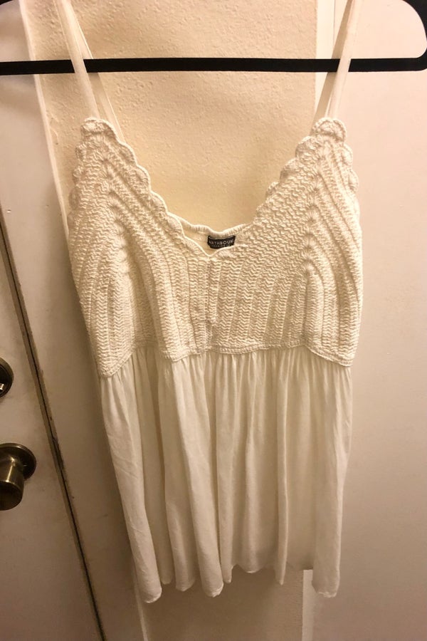 Crochet flowy spaghetti strap tank Nuuly Thrift