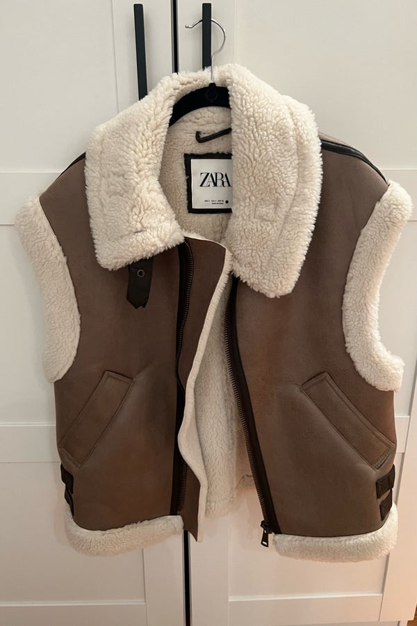 Fleece Oversized Zara Vest Nuuly Thrift