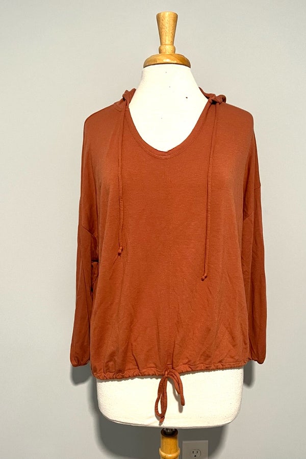 Aerie Burnt Orange comfy Hoodie Pullover Sweatshir Nuuly Thrift