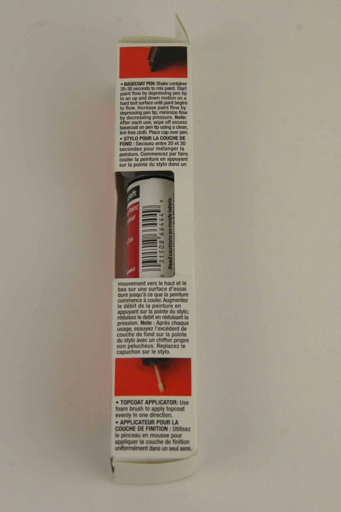 OEM Ford Touch Up Paint Vermillion Red Paint Code E4 PMPC195006470A + Clear Coat