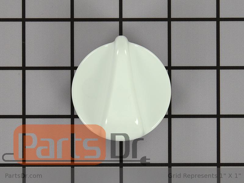 WB03K10034 GE Gas Range Burner Knob (White) Parts Dr