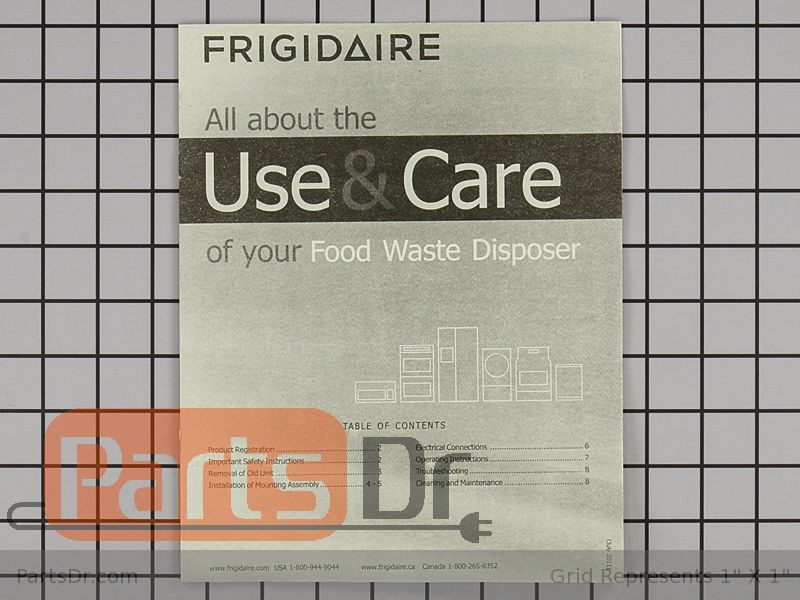 FFDI331DMS Frigidaire Garbage Disposal Parts Dr
